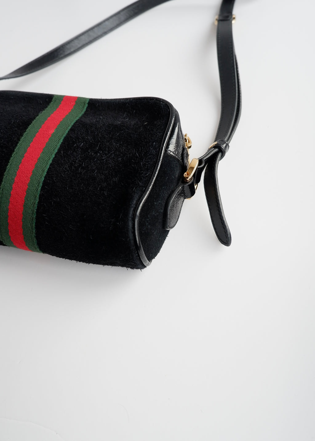 Authentic Preowned Gucci Black Suede Ophidia Mini Crossbody Bag