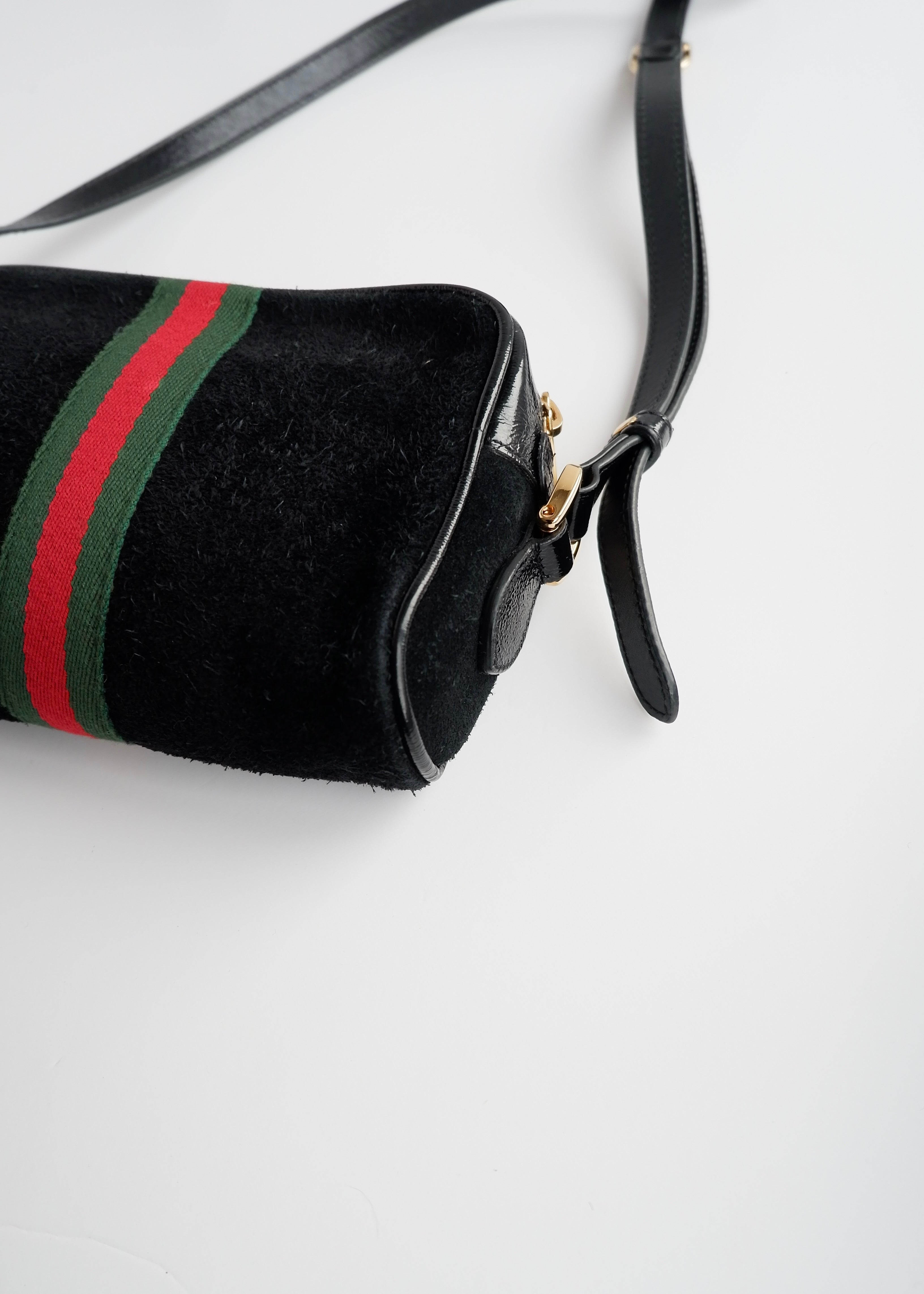 Authentic Preowned Gucci Black Suede Ophidia Mini Crossbody Bag