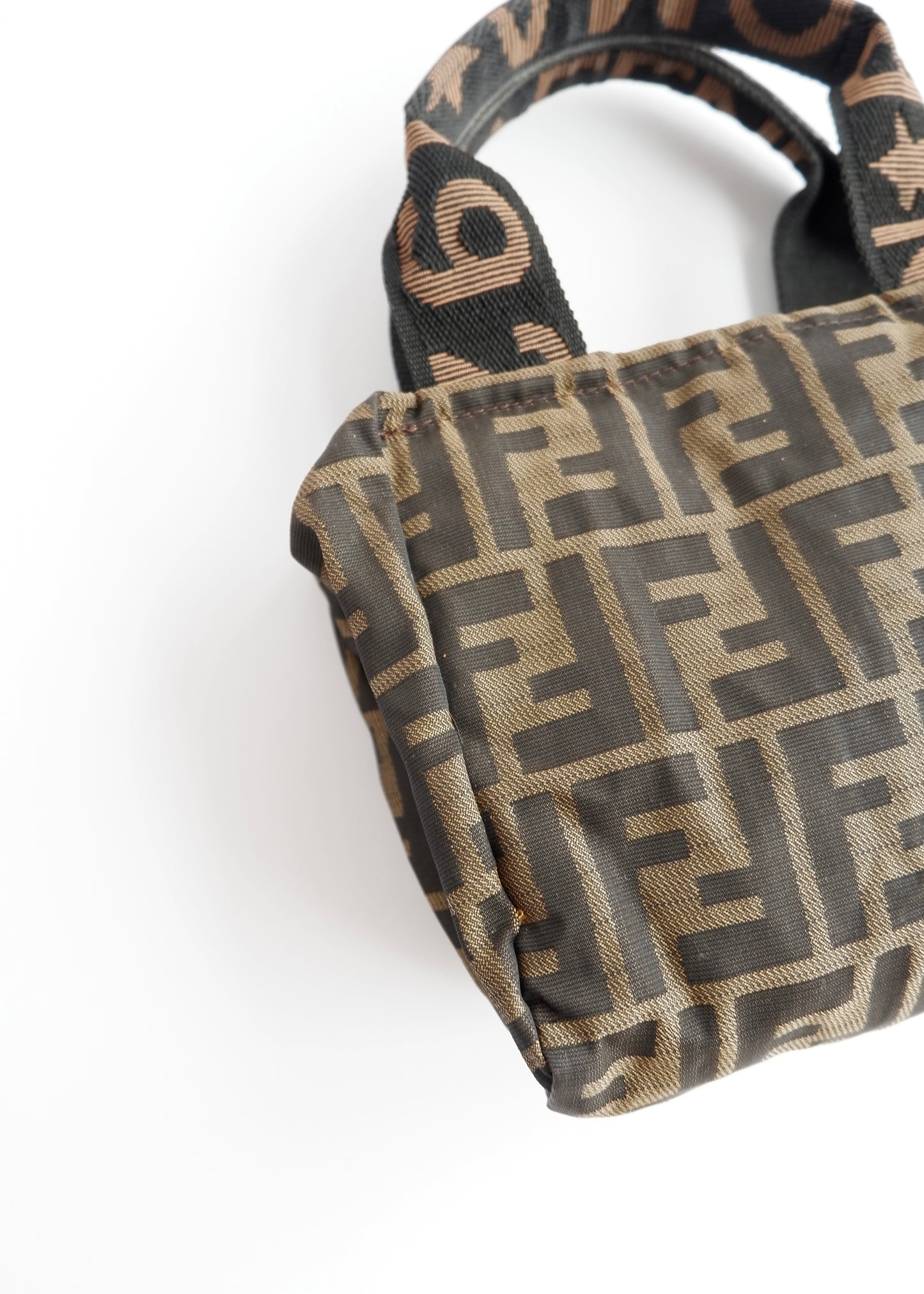 Authentic Preowned Vintage Fendi Brown Zucca Micro Handbag