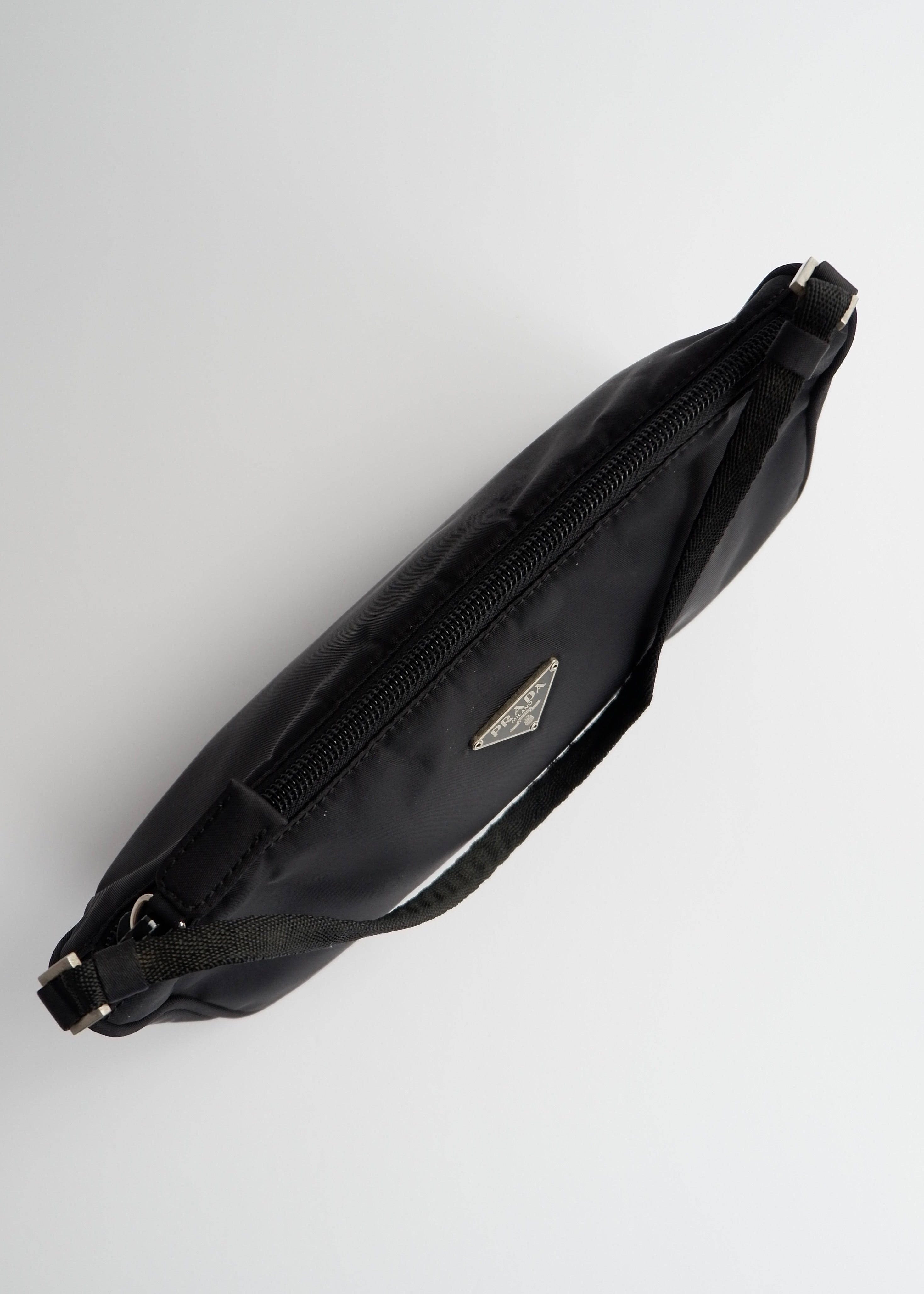 Authentic Preowned Prada Black Nylon Pochette/Shoulder Bag