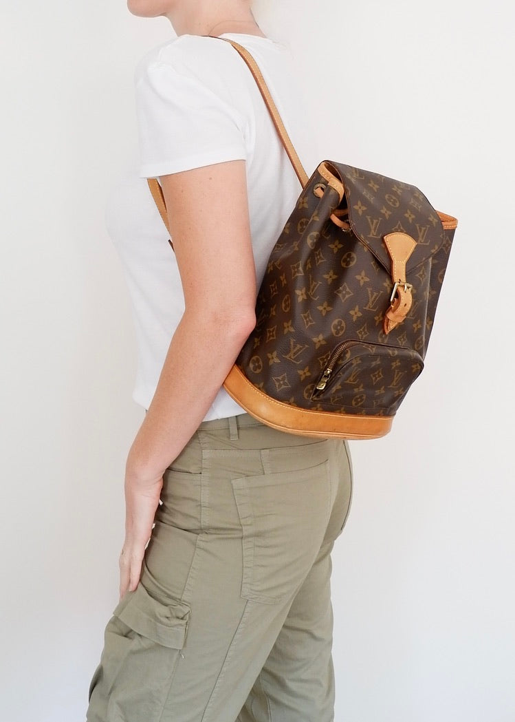 Preowned Vintage Louis Vuitton Monogram Montsouris MM Backpack