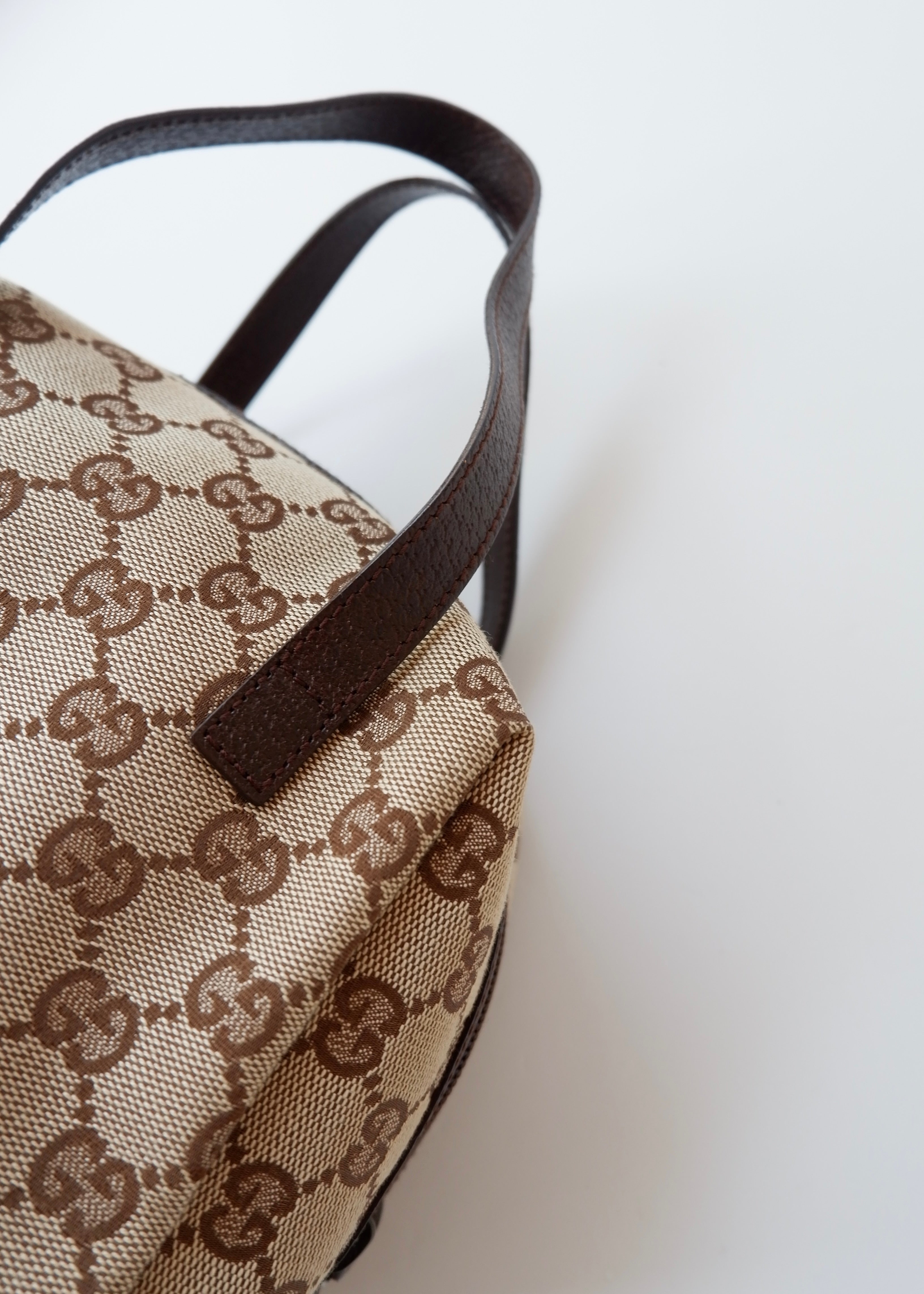 Preowned Gucci Brown GG Canvas Tofu Handbag