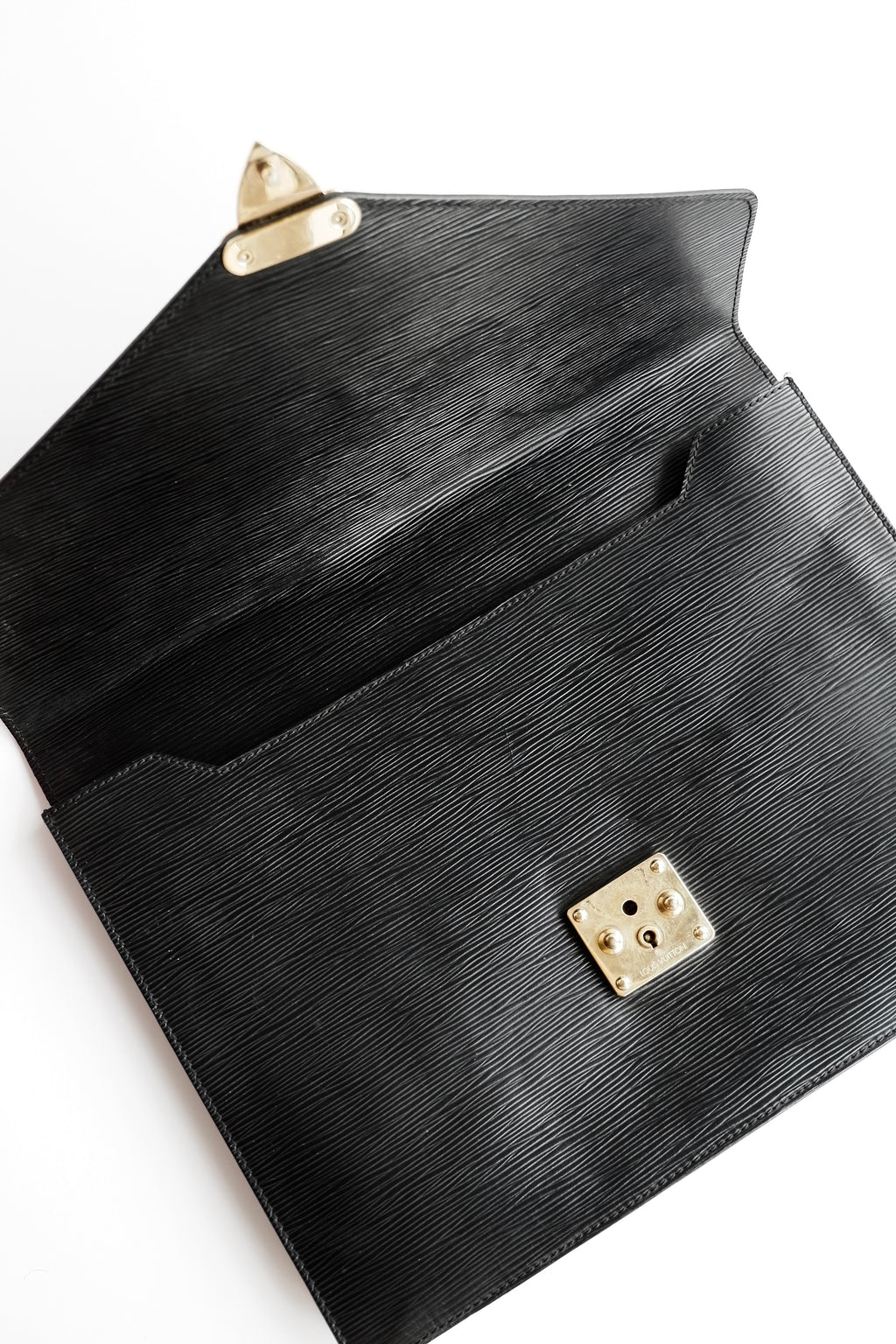 Authentic Preowned Vintage Louis Vuitton Black Epi Large Pouch