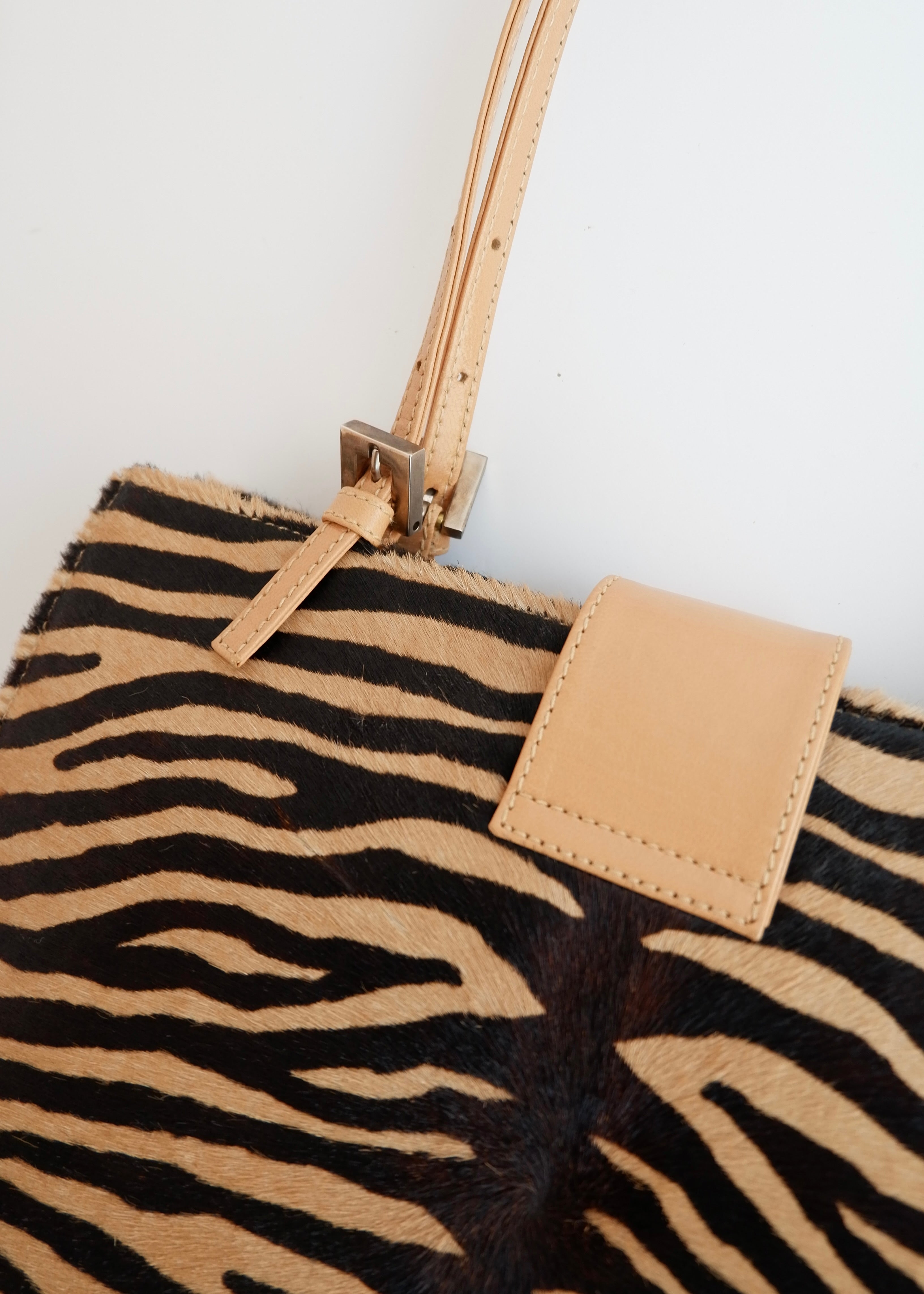 Authentic Preowned Fendi Zebra Print Shoulder Bag