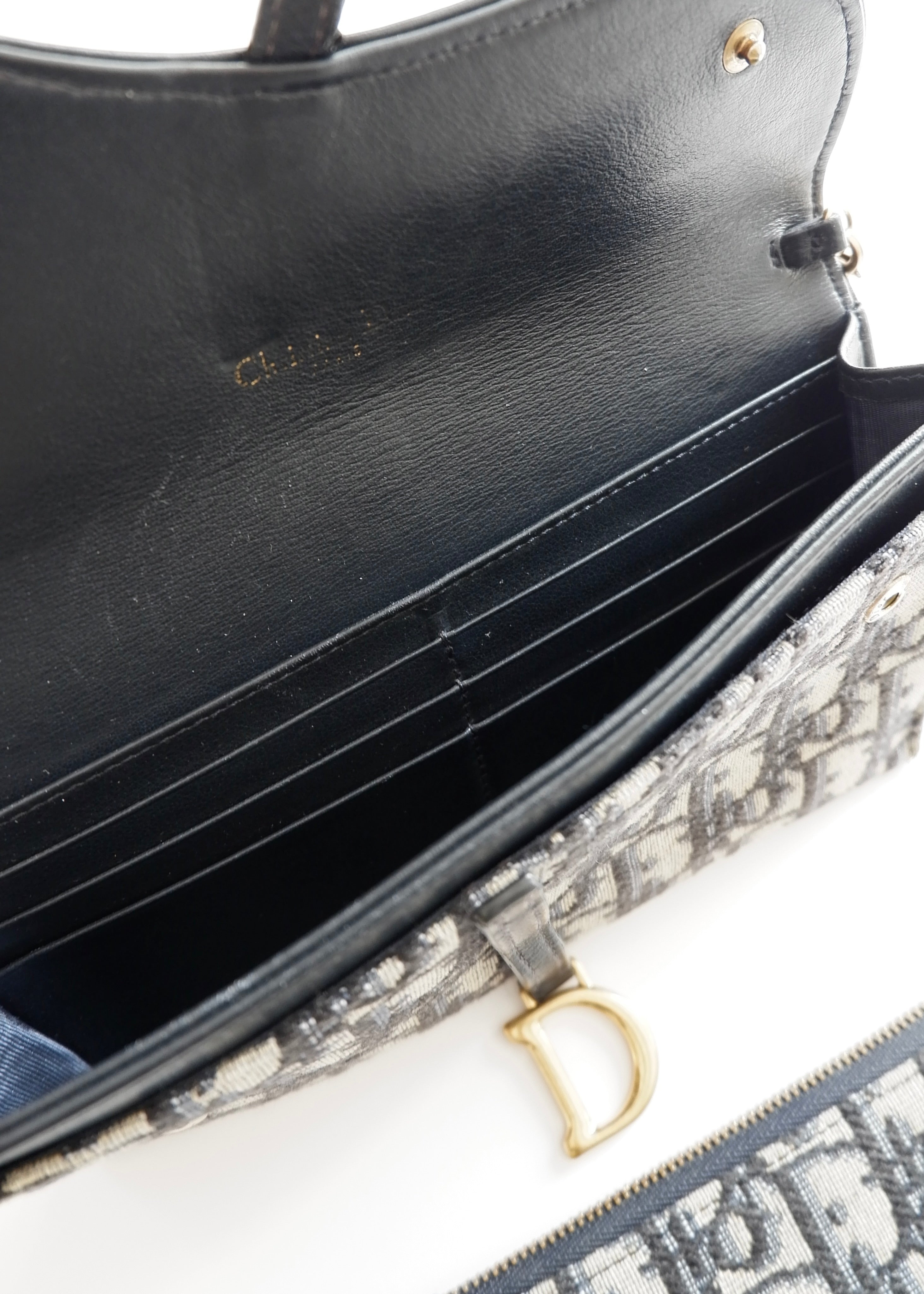 Authentic Preowned Dior Navy Oblique WOC Crossbody Bag