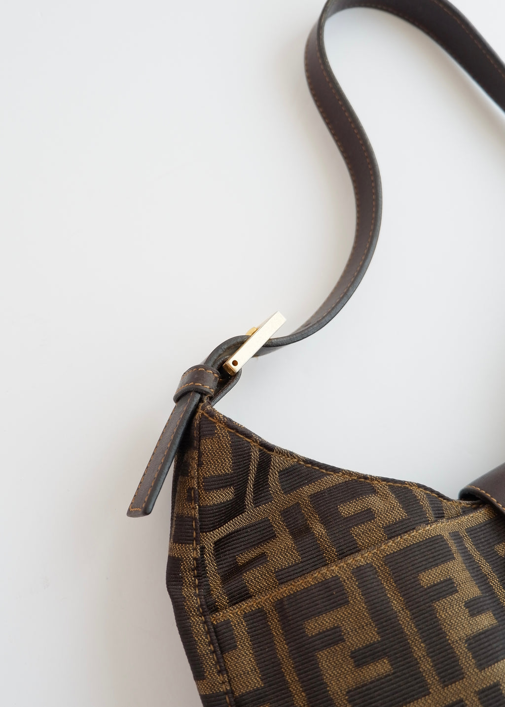 Authentic Preowned Fendi Brown Canvas Zucca Hobo Shoulder Bag