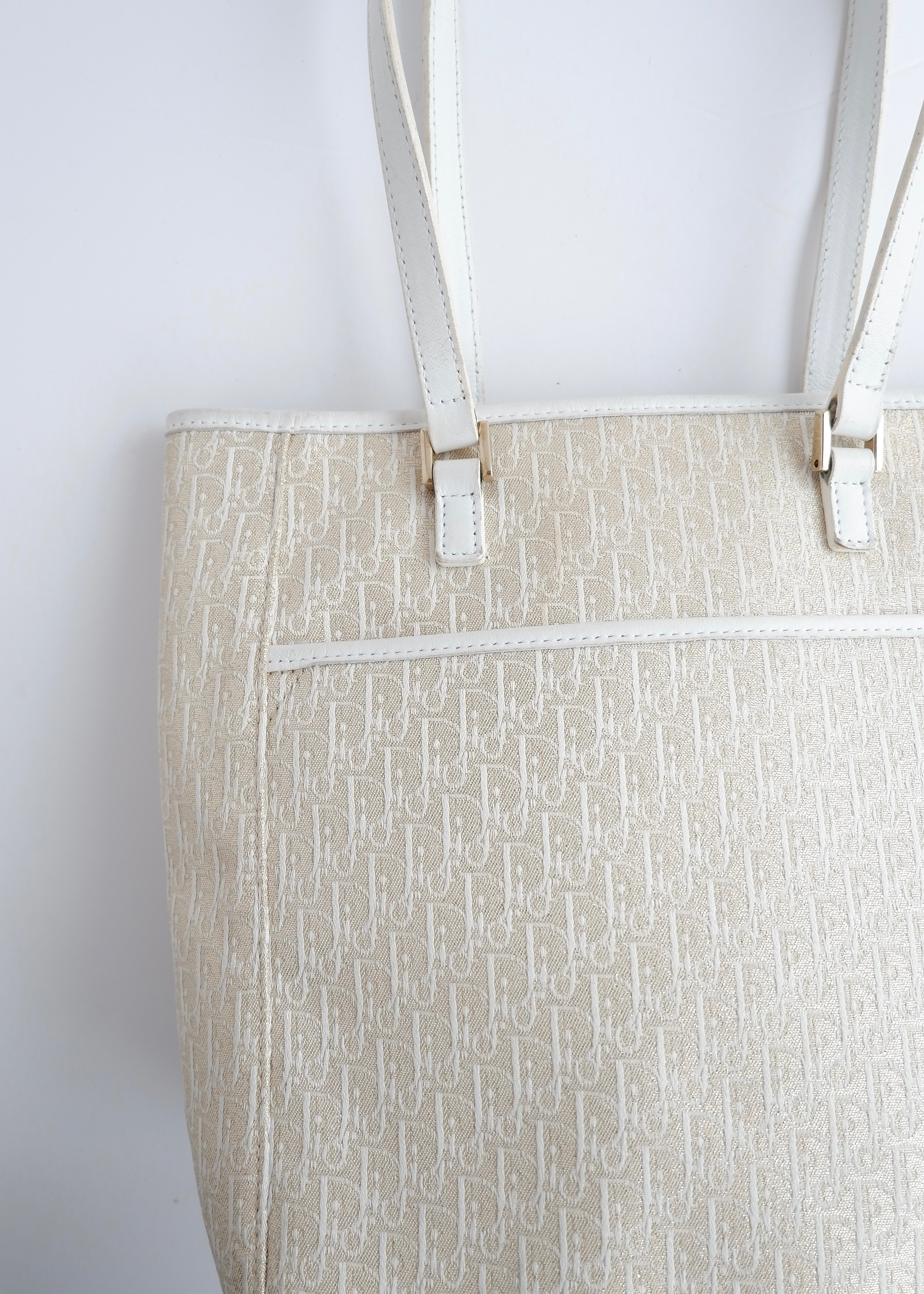 Authentic Preowned Dior Champagne Sparkle Trotter Tote Bag