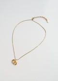 Authentique Collier Dior Vintage Pré-aimé en Métal Doré avec Logo CD