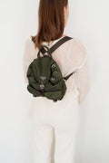Sac à dos Prada en nylon vert authentique d'occasion