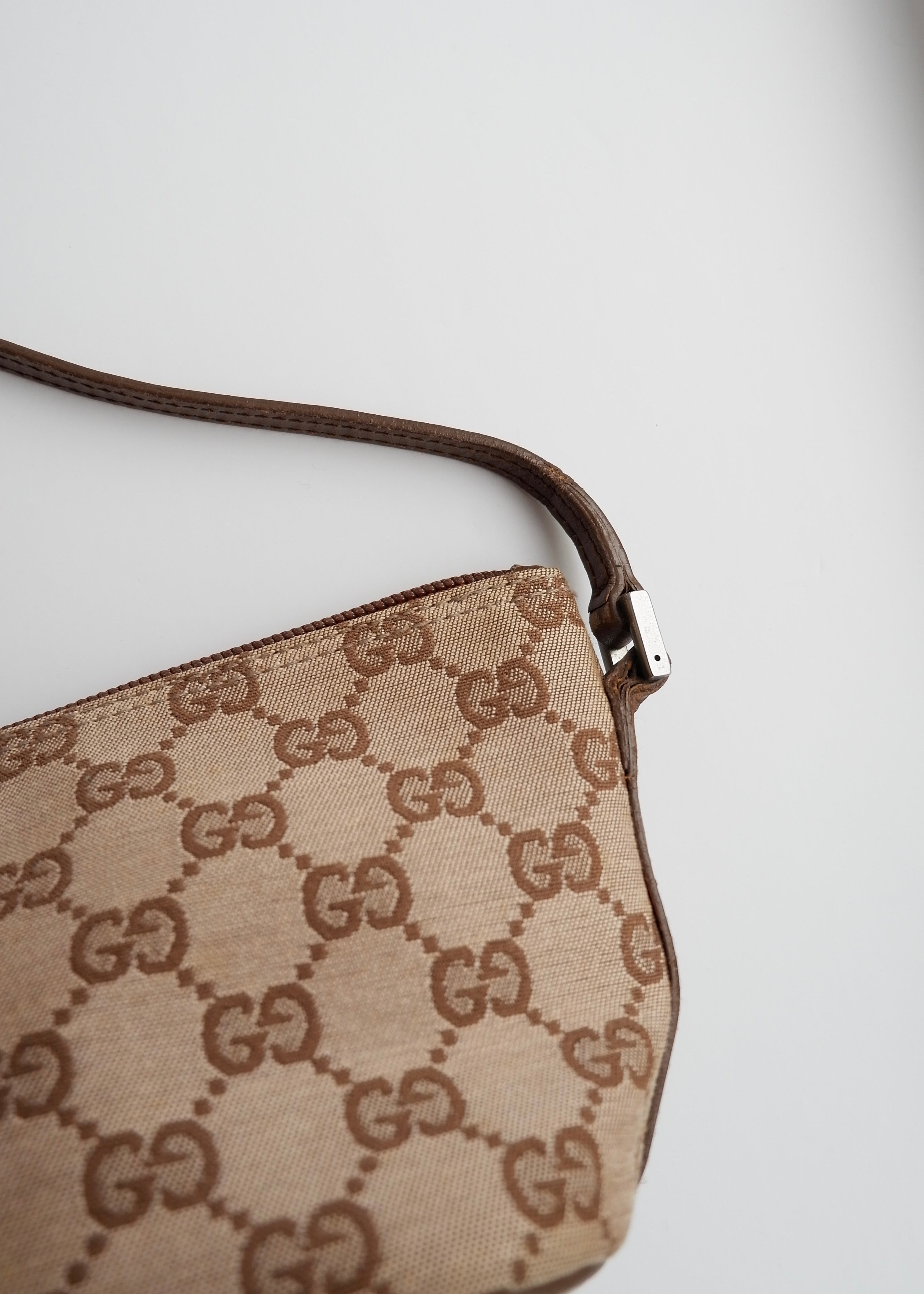 Authentic Preowned Gucci Brown GG Canvas Boat Pochette