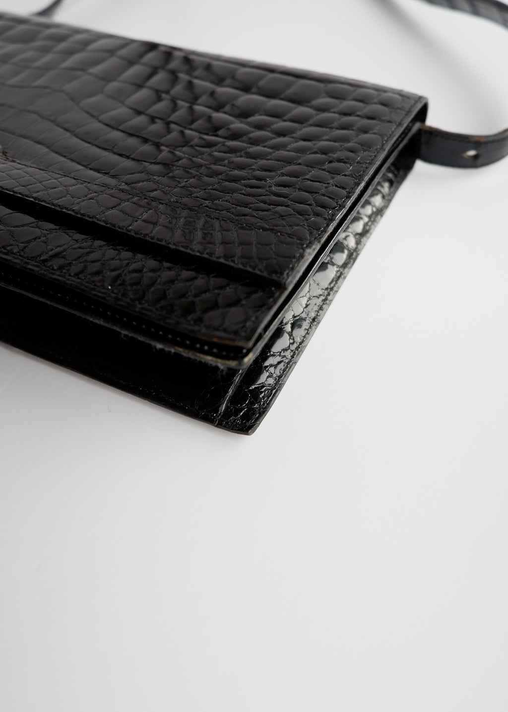 Authentic Preowned Vintage Dior Black Patent Leather Shoulder Bag