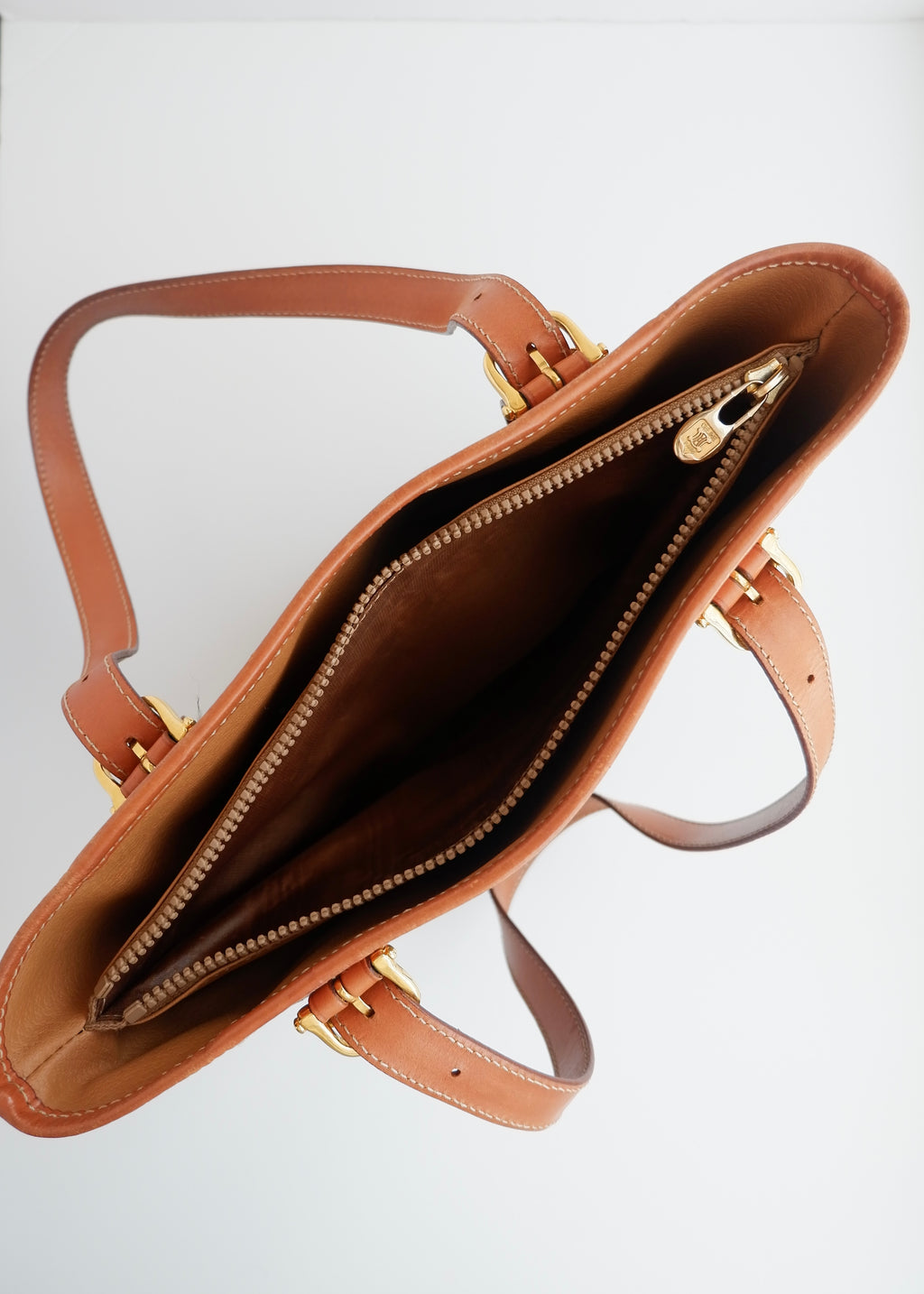Authentic Preowned Vintage Celine Brown Macadam Shoulder Bag