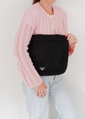 Preowned Prada Black Nylon Large Pouch/ Clutch
