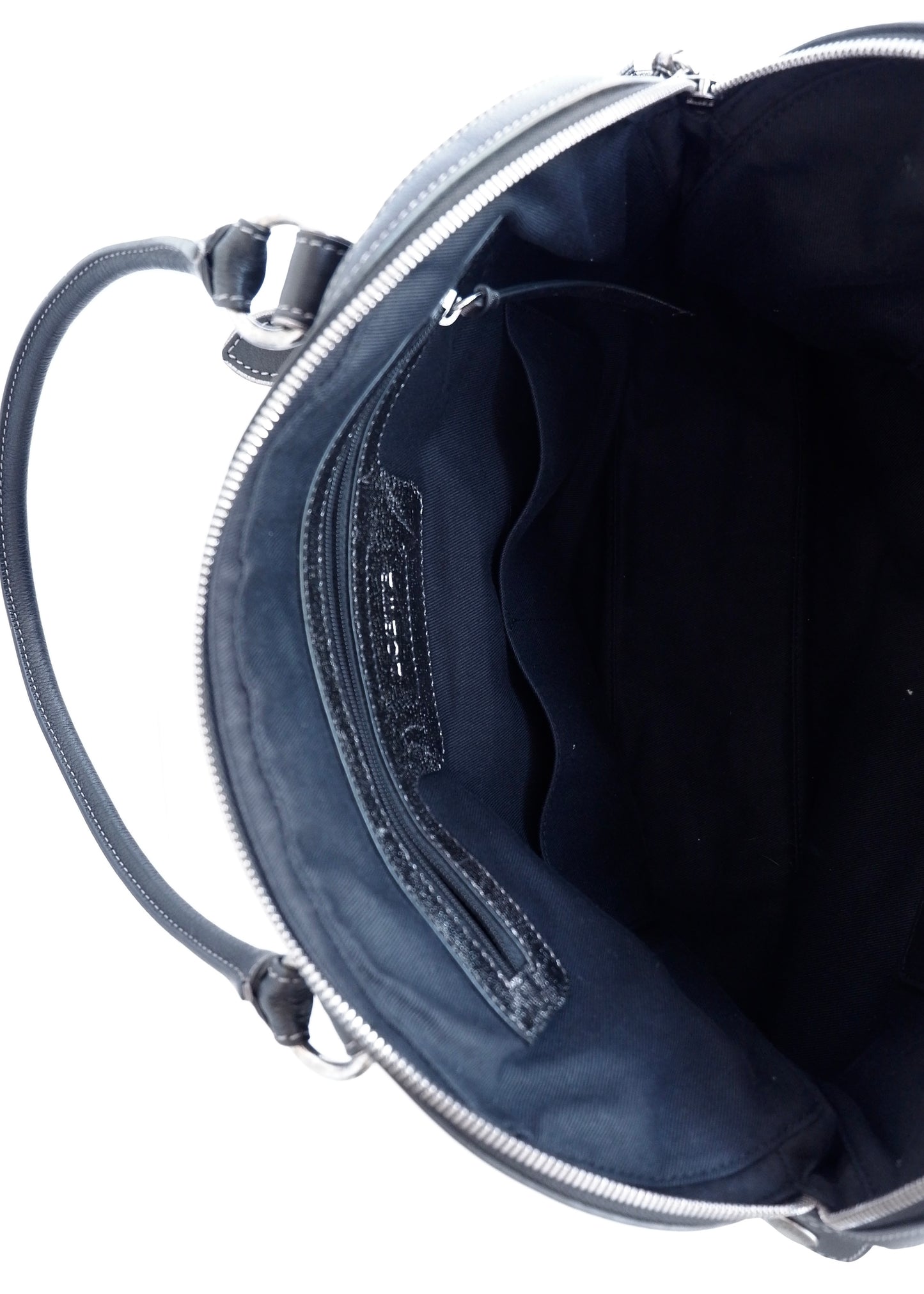 Authentic Preowned Loewe Navy/Black Nylon/Leather Shoulder Tote