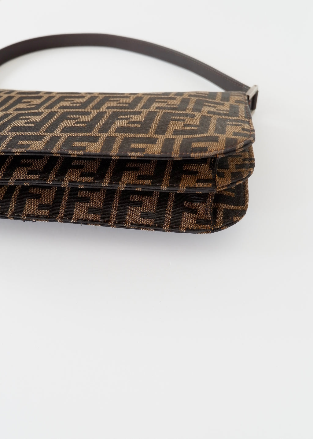 Authentic Preowned Vintage Fendi Brown Zucca Shoulder Bag