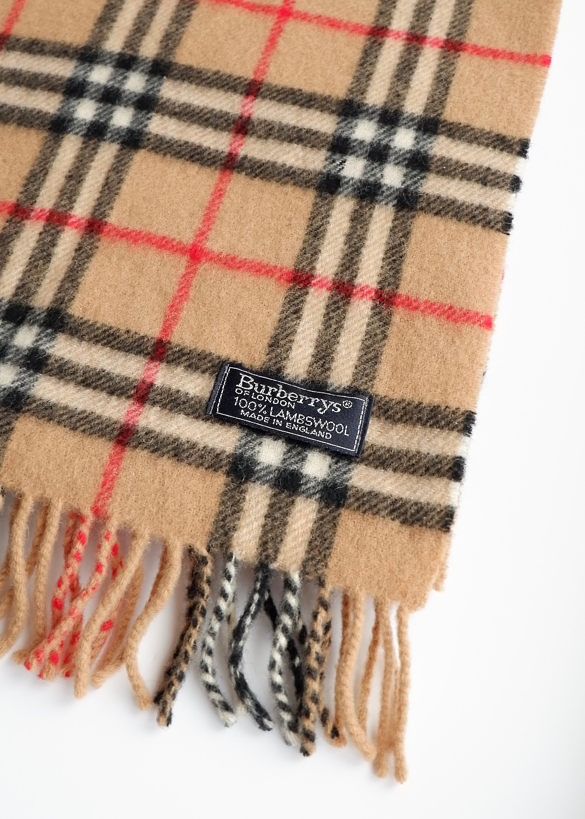 Authentic Preowned Burberry's Wool Check Print Scarf