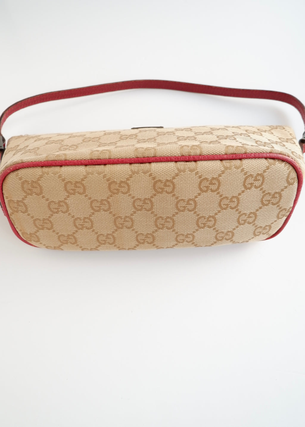 Authentique Pochette Bateau Gucci Beige/Bordeaux d'occasion