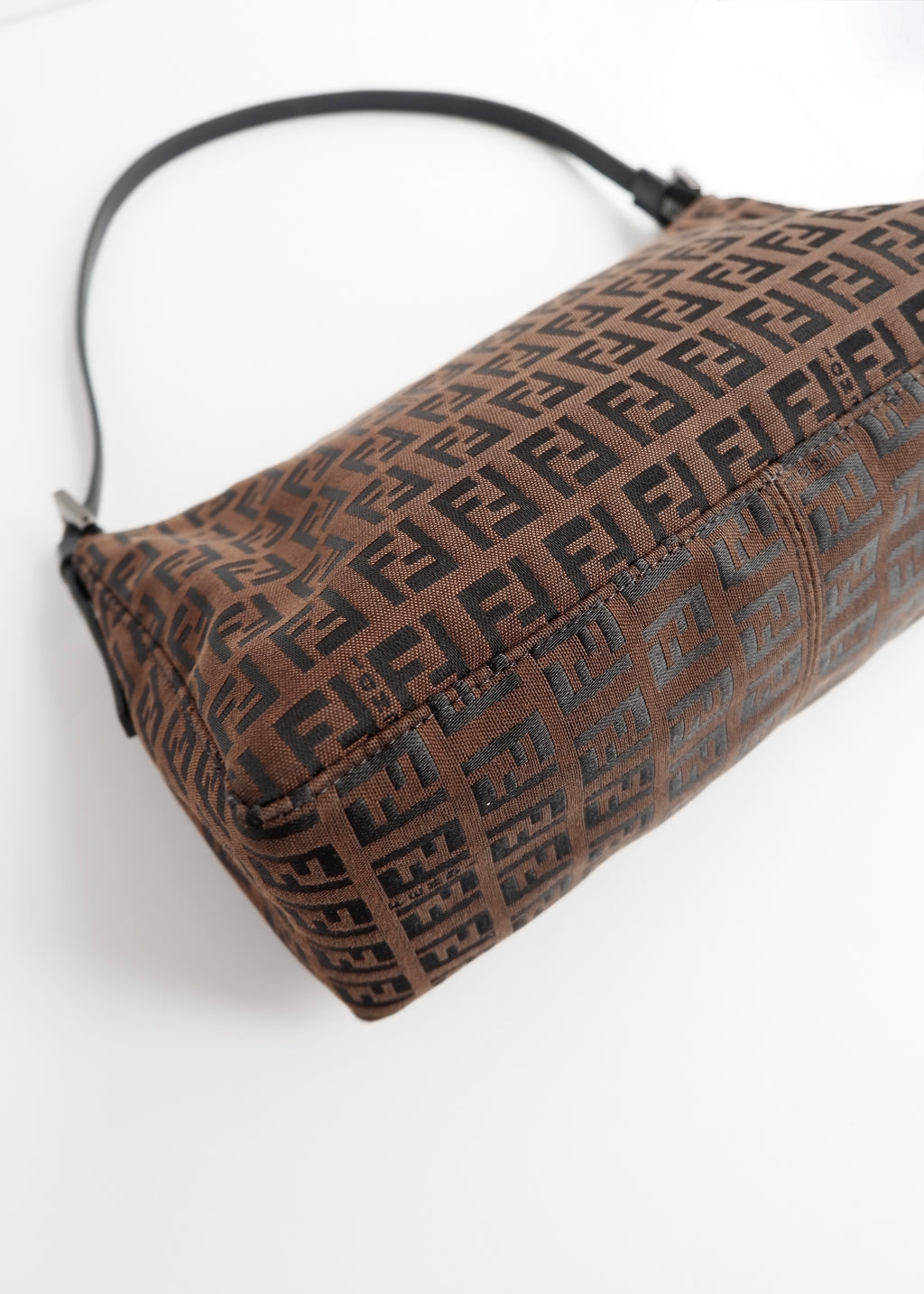 Authentic Preowned Fendi Brown Canvas Zucchino Shoulder Bag