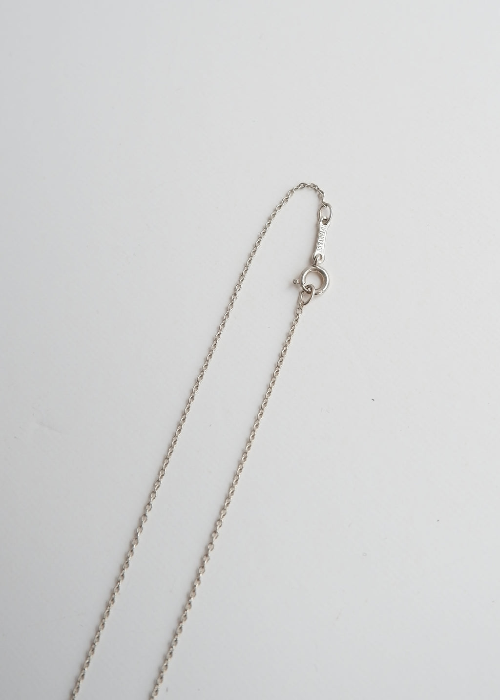 Authentic Preowned Tiffany (925) Silver Small Bean Necklace with Box