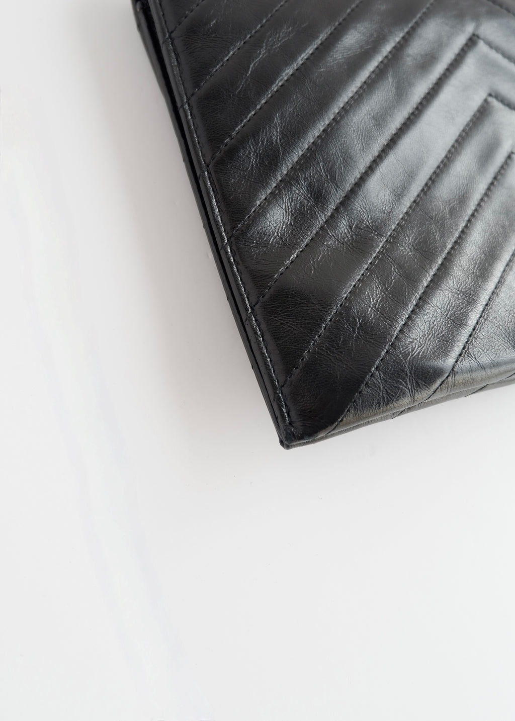 Authentic Preowned Vintage Yves Saint Laurent Black Leather Clutch