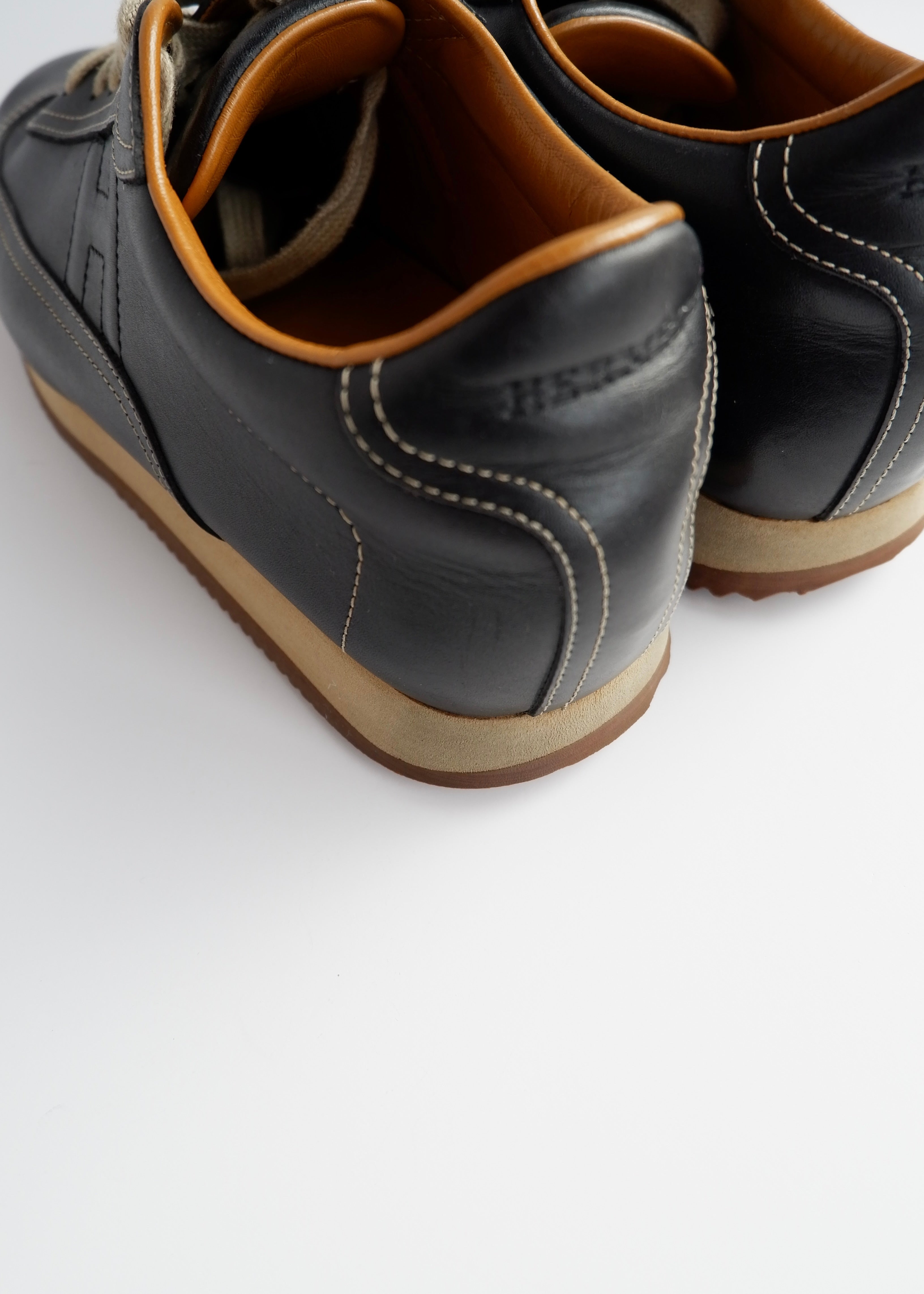 Baskets Hermes H Quick en cuir noir d'occasion authentiques - 40