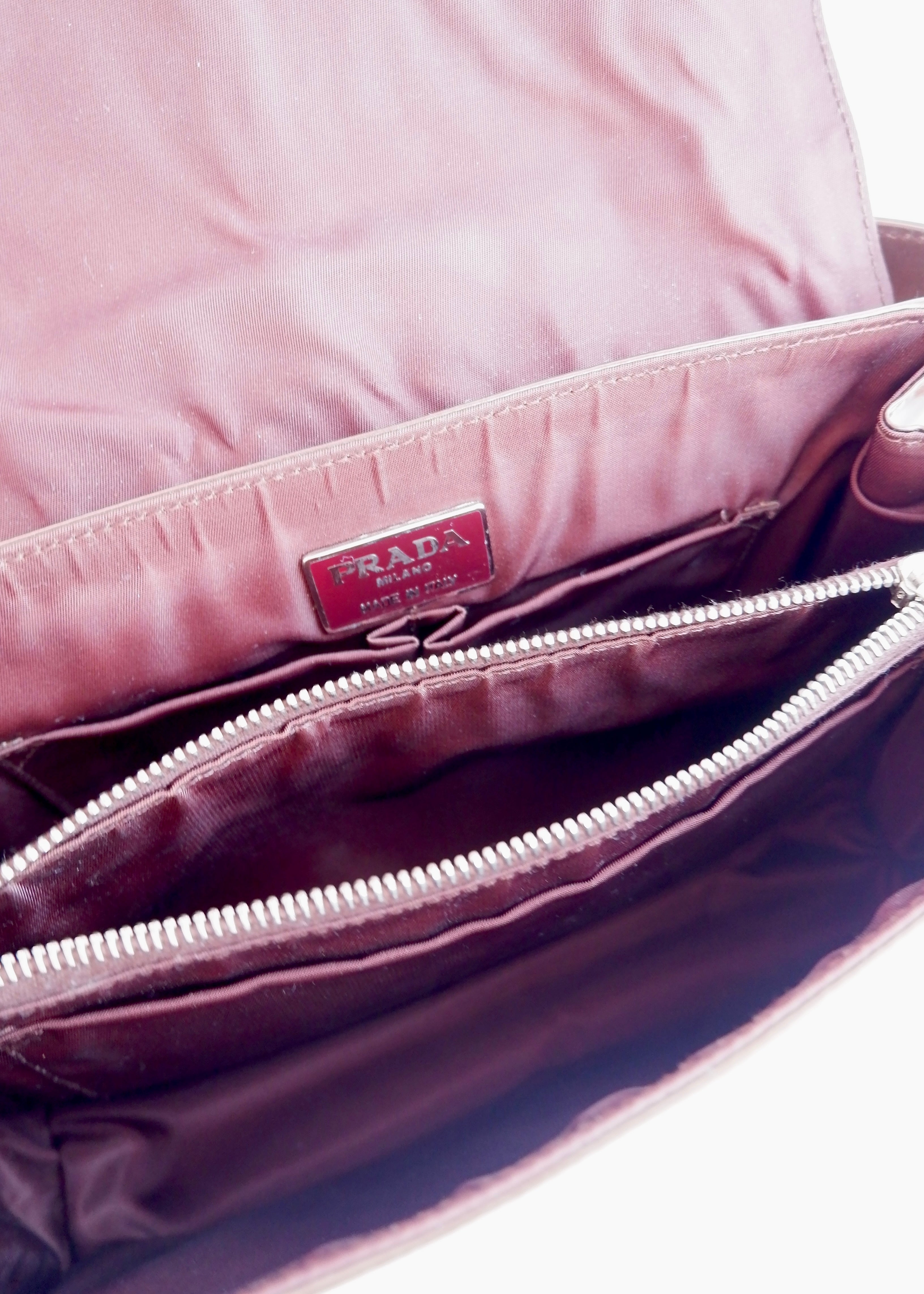 Authentic Preowned Prada Bronze Patent Leather Handbag
