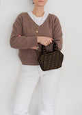 Authentic Preowned Vintage Fendi Brown Zucca Micro Handbag