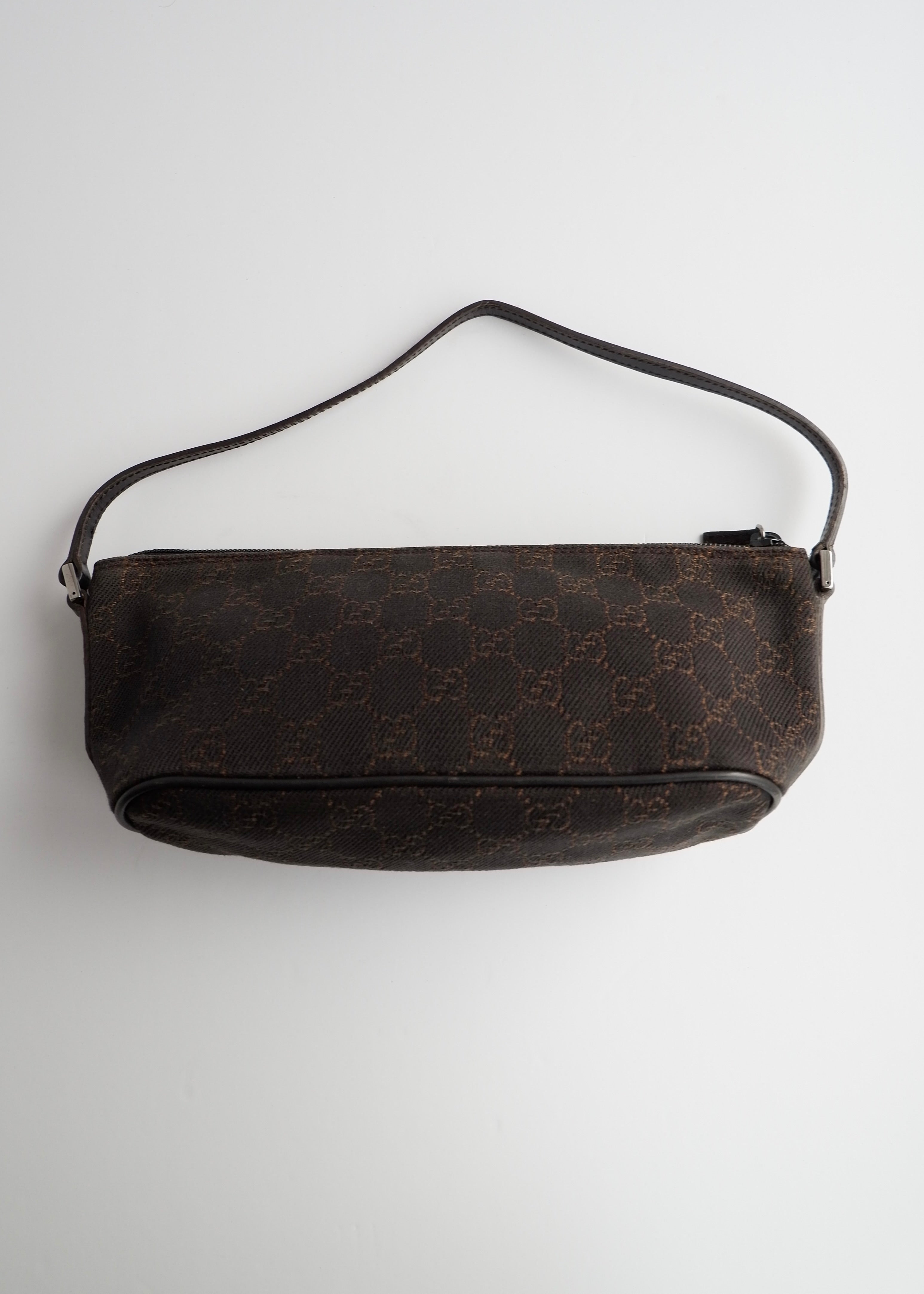 Authentic Preowned Gucci Brown GG Canvas Boat Pochette