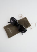 Authentic Preowned Gucci Black Cat Eye Sunglasses