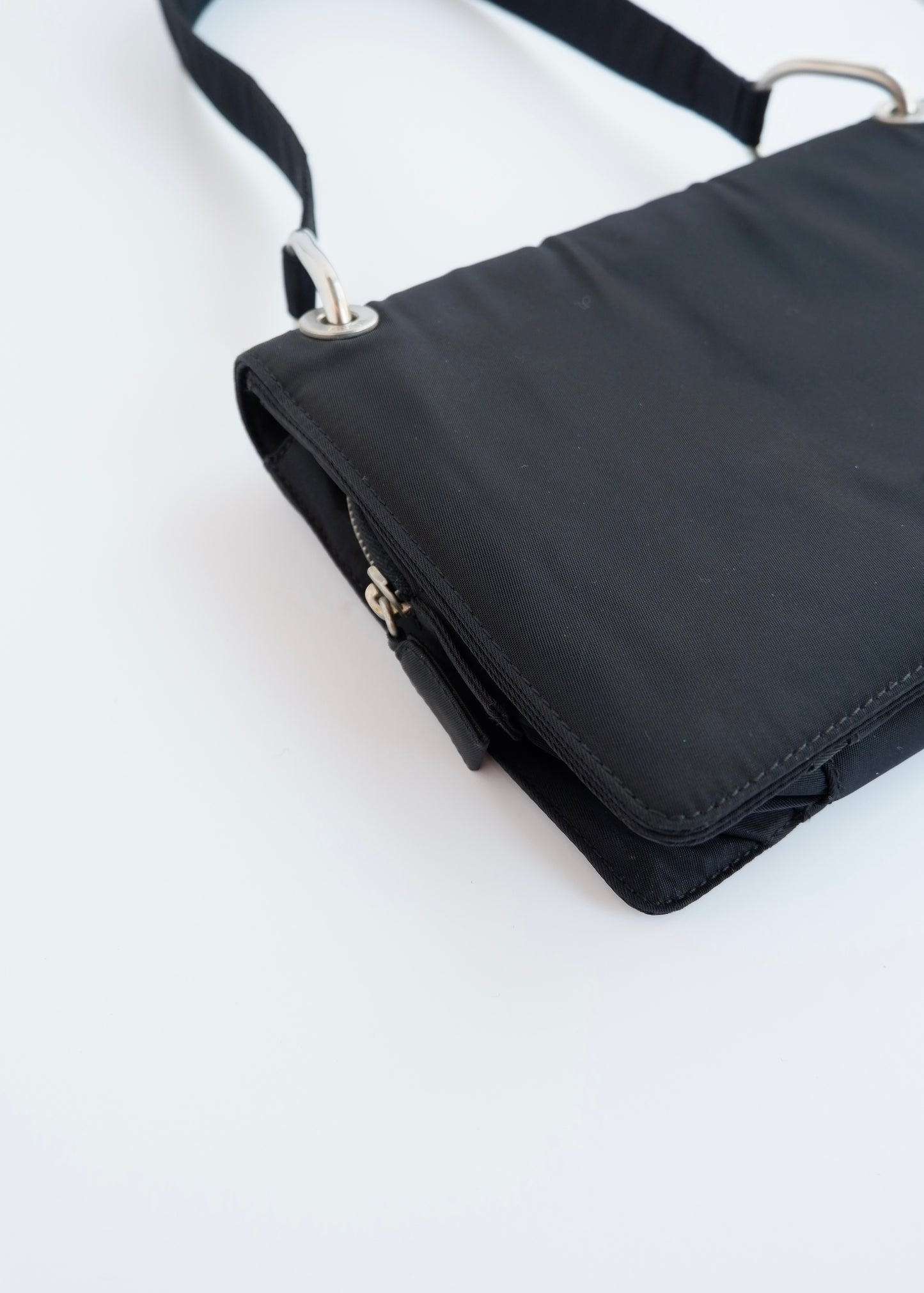 Authentic Preowned Prada Black Nylon Hobo Shoulder Bag