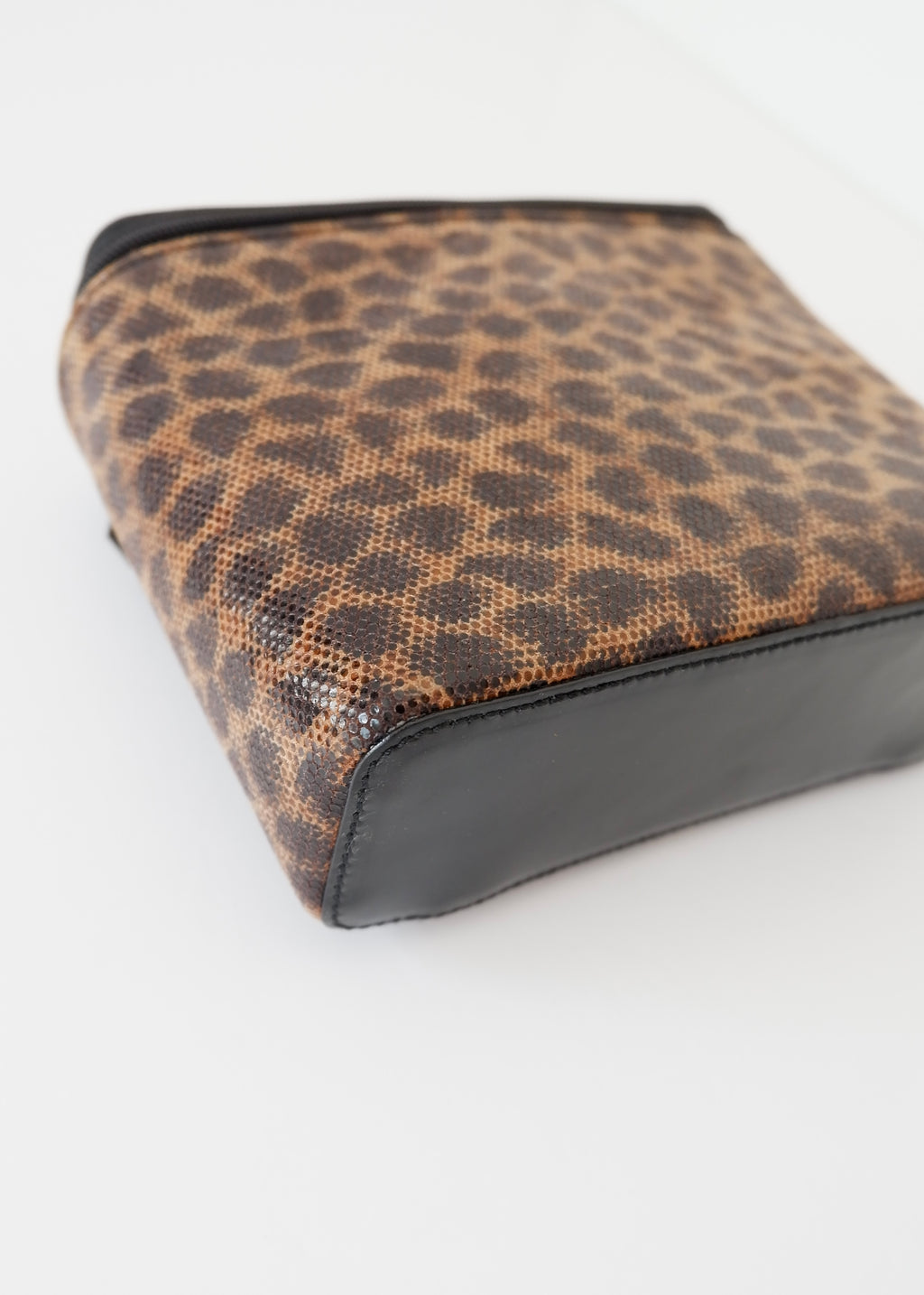Authentic Preowned Vintage Loewe Animal Print Top Handle Vanity Bag