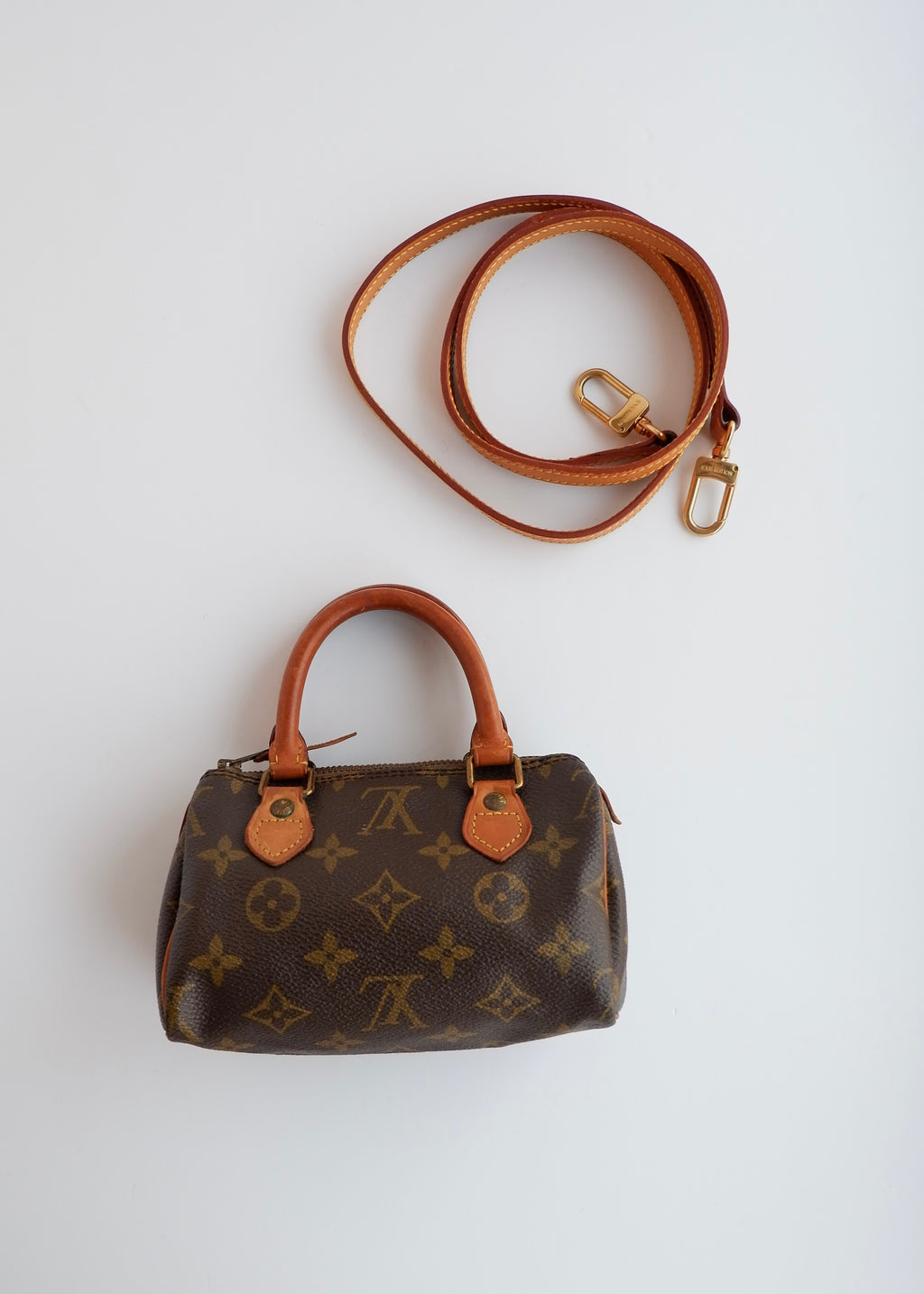 Authentic Preowned Vintage Louis Vuitton Monongram Nano Speedy (with strap)