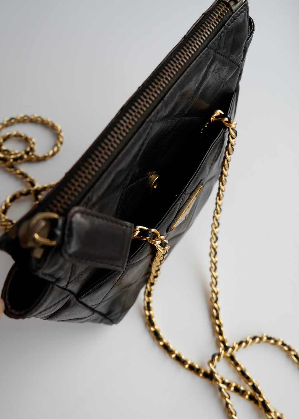 Authentic Preowned Prada Black Quilted Leather Chain Shoulder Bag