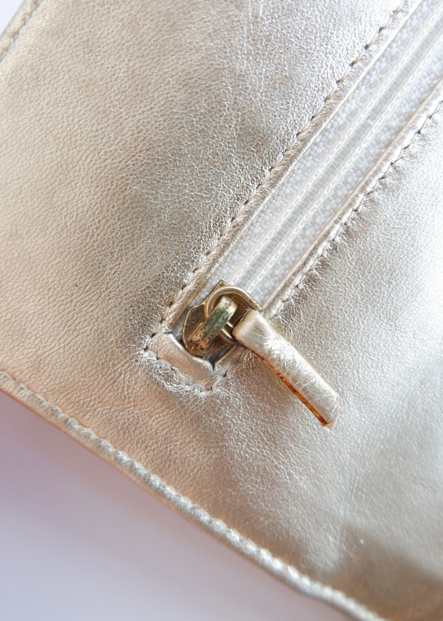 Authentic Preowned Chanel Gold Canvas New Travel Line WOC Bag