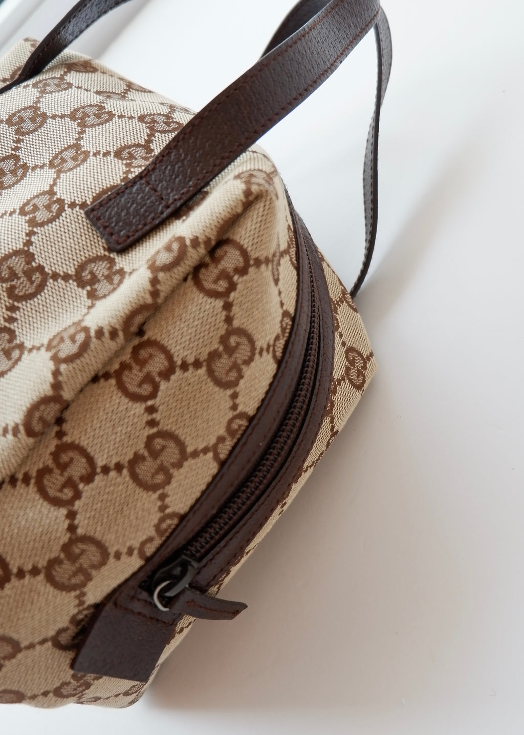 Preowned Gucci Brown GG Canvas Tofu Handbag