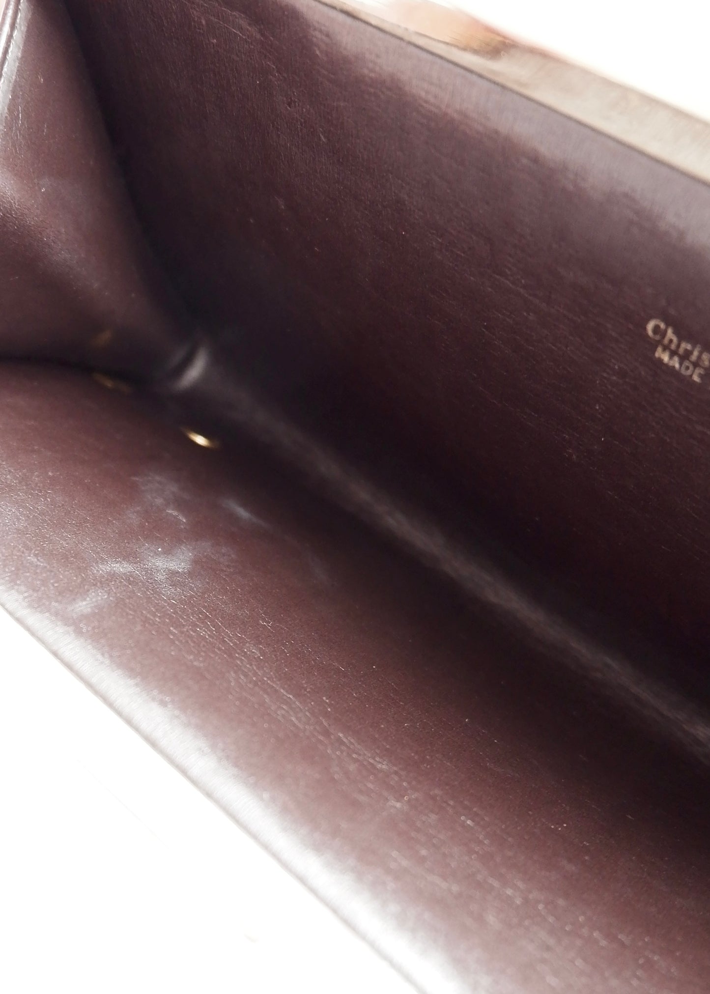 Authentic Preowned Vintage Dior Brown Canvas Trotter Print Clutch