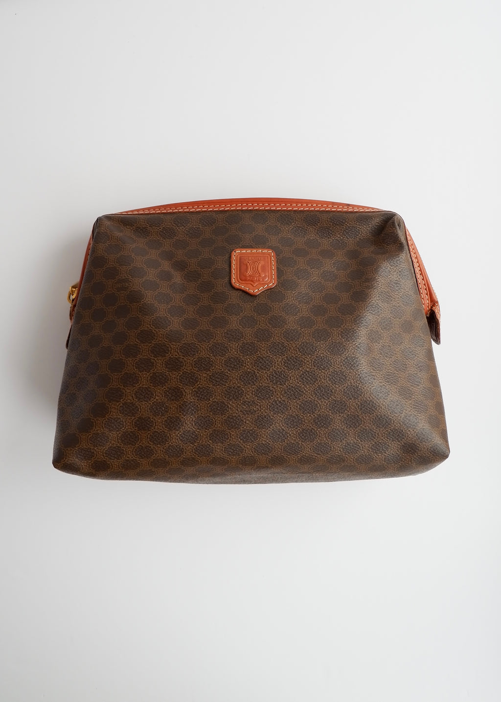 Pochette vintage Celine Macadam marron d'occasion authentique
