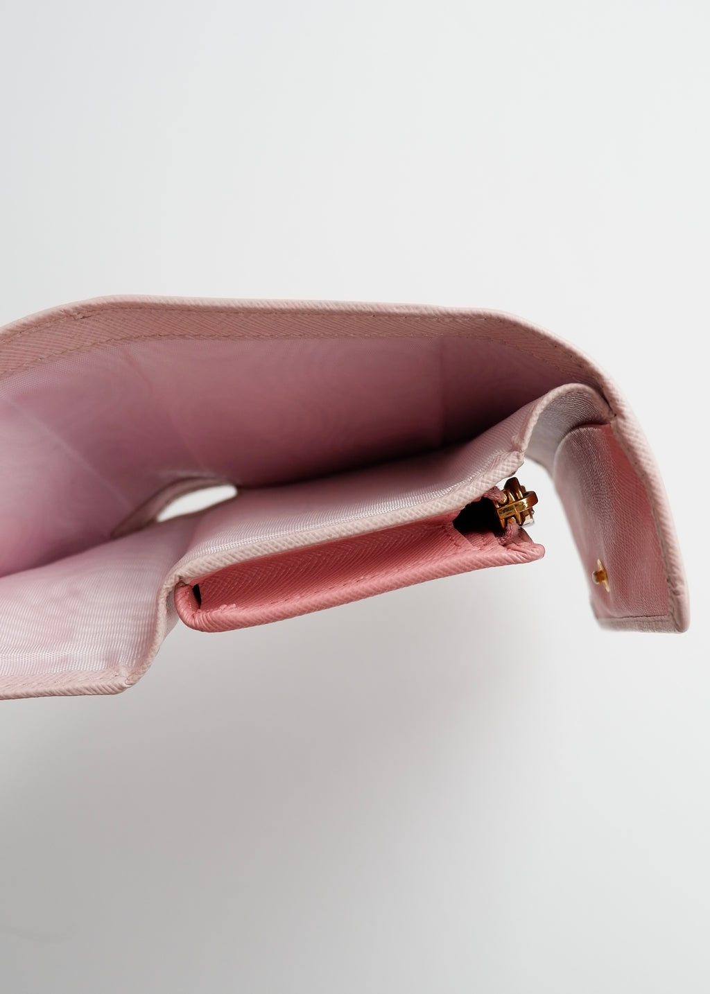 Authentic Preowned Prada Baby Pink Saffiano Leather Bi Fold Wallet
