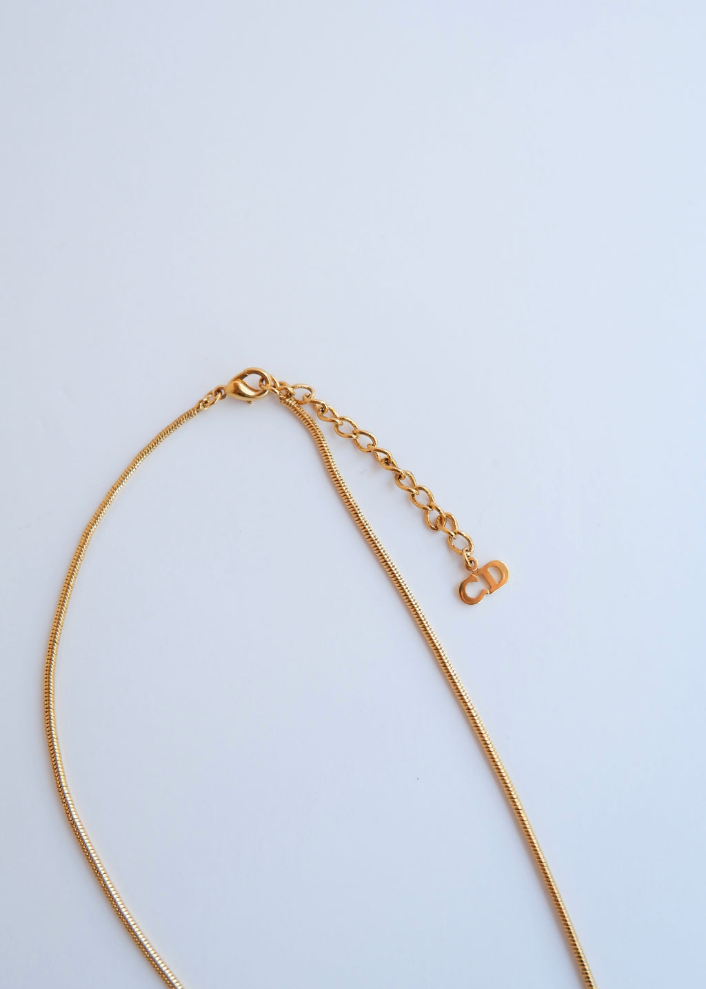 Authentic Preowned Dior Gold Tone Logo Necklace