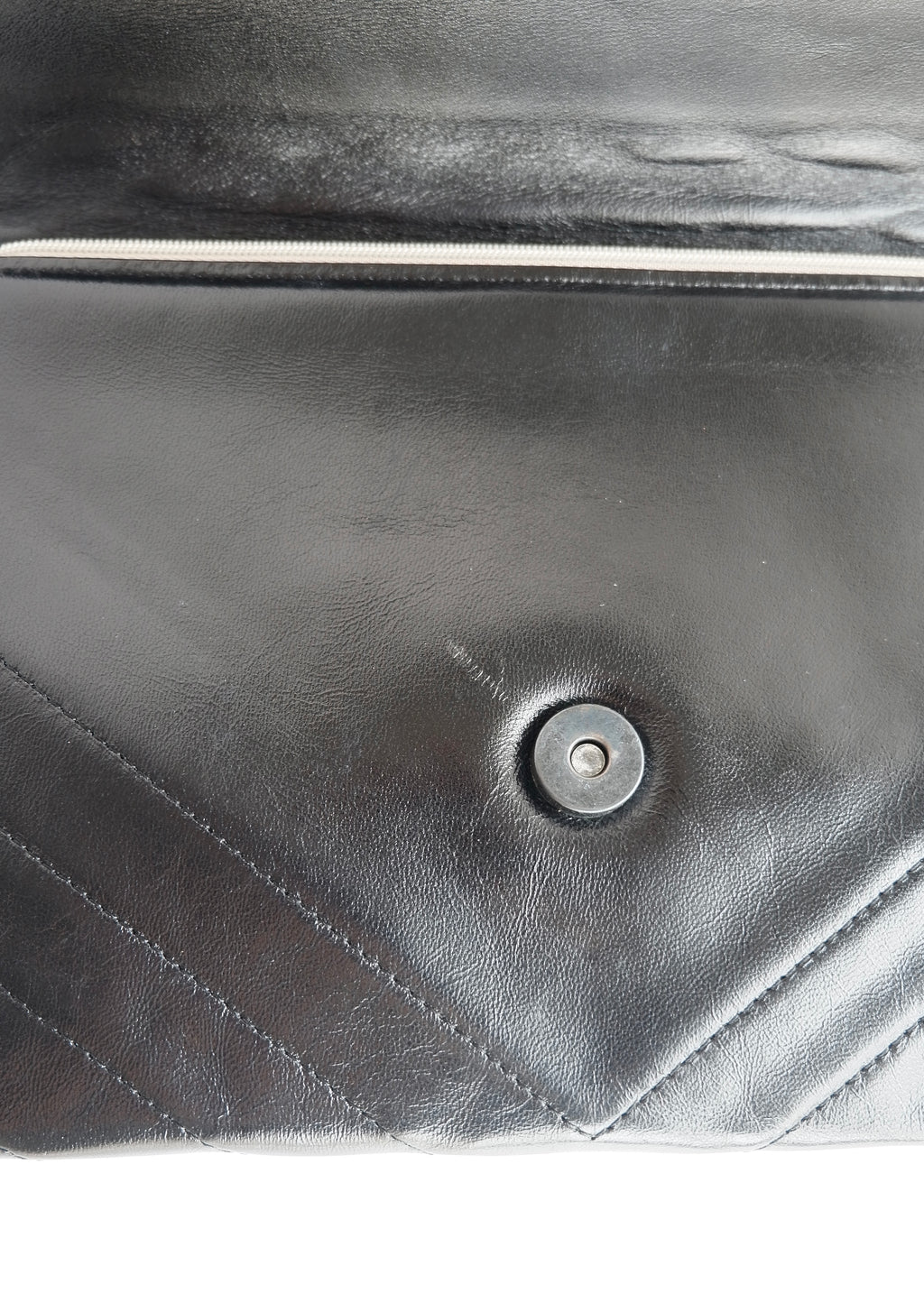 Authentic Preowned Vintage Yves Saint Laurent Black Leather Clutch