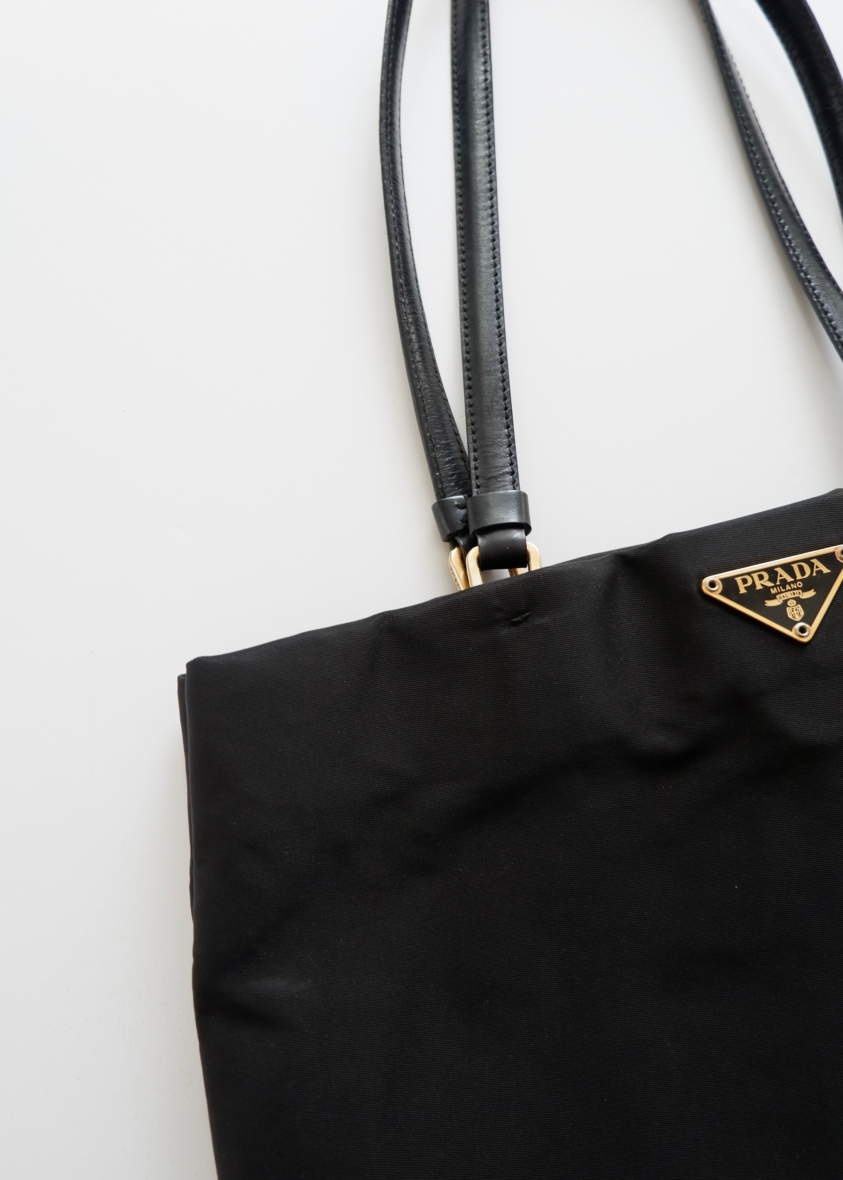 Authentic Preowned Prada Black Nylon Shoulder Tote GHW