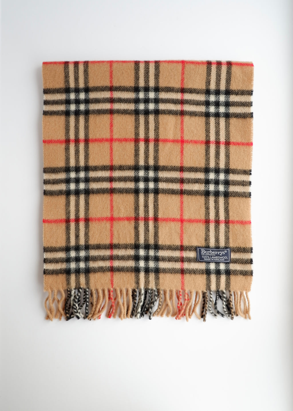 Authentic Preowned Burberry's Wool Check Print Scarf