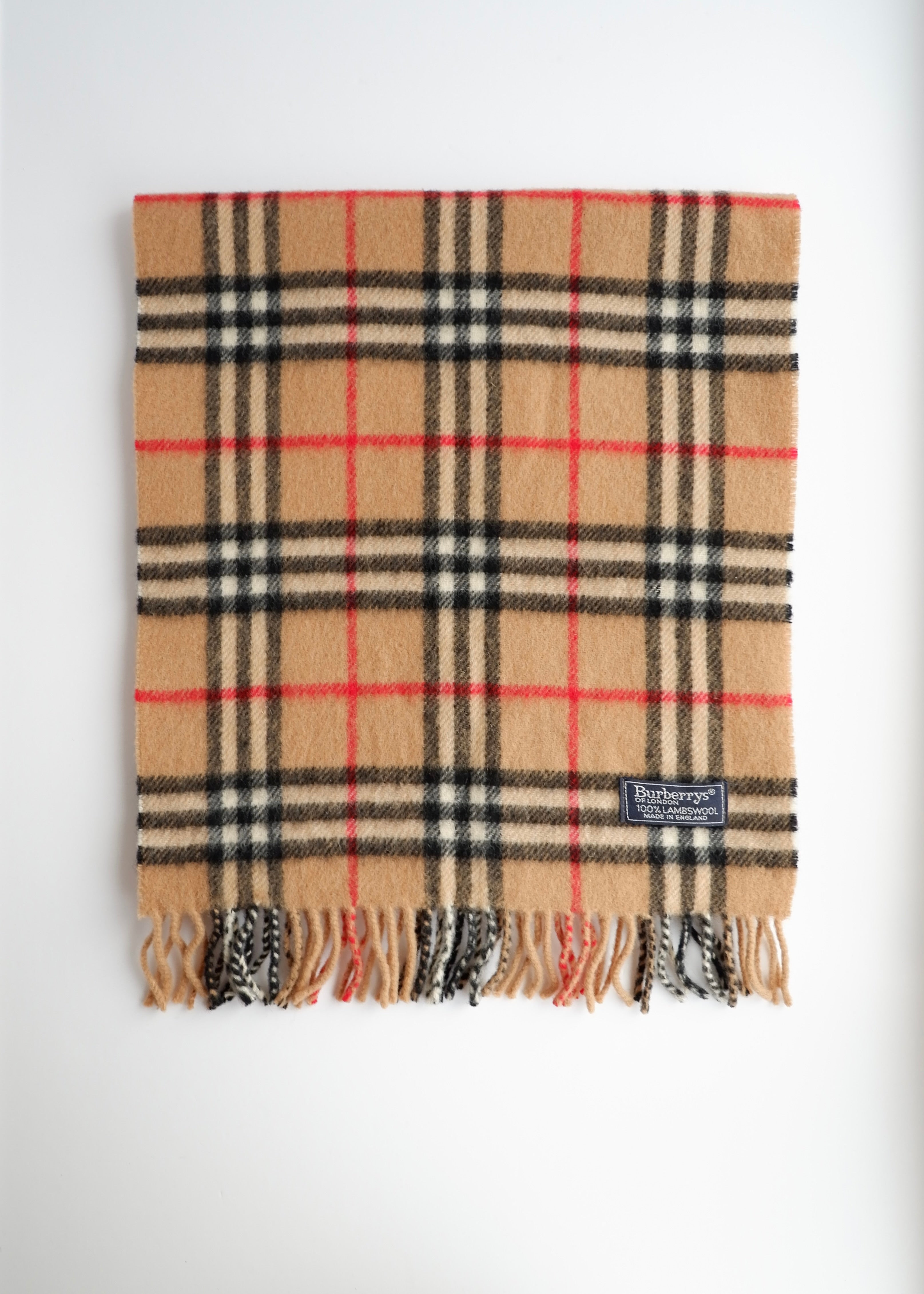 Authentic Preowned Burberry's Wool Check Print Scarf