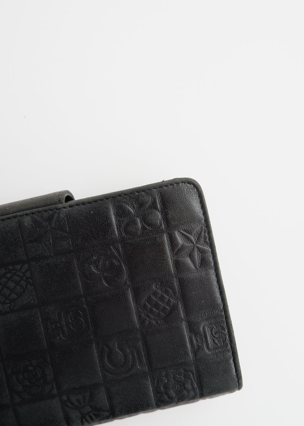 Authentic Preowned Chanel Black Lambskin Long Fold Wallet