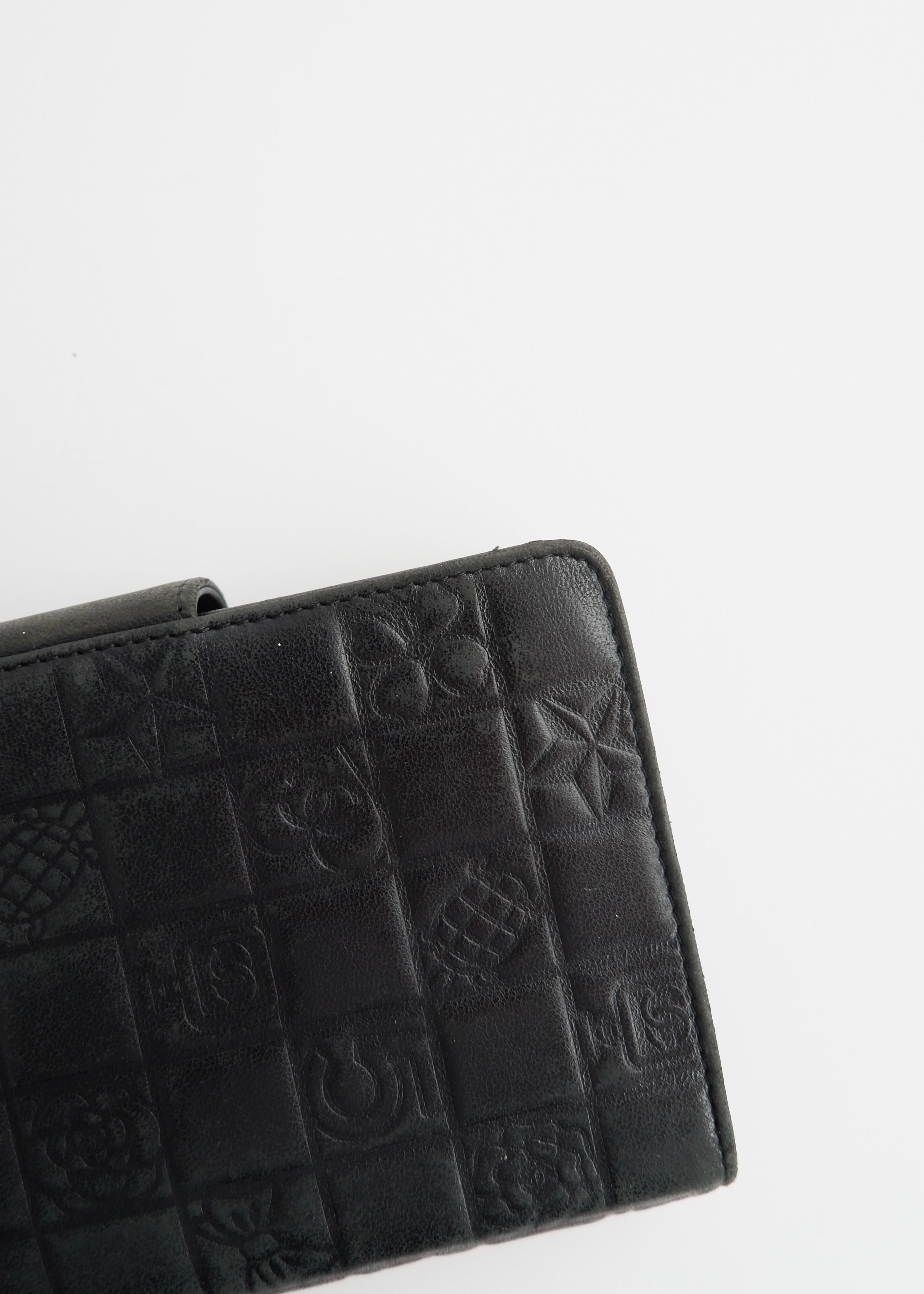Authentic Preowned Chanel Black Lambskin Long Fold Wallet