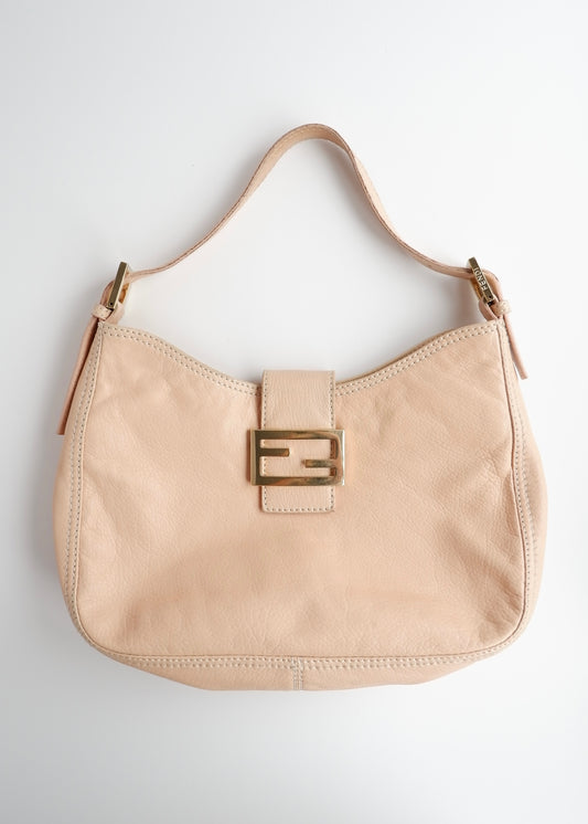 Authentic Preowned Fendi Light Pink Leather Shoulder Bag