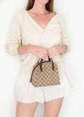 Preowned Gucci Brown GG Canvas Tofu Handbag