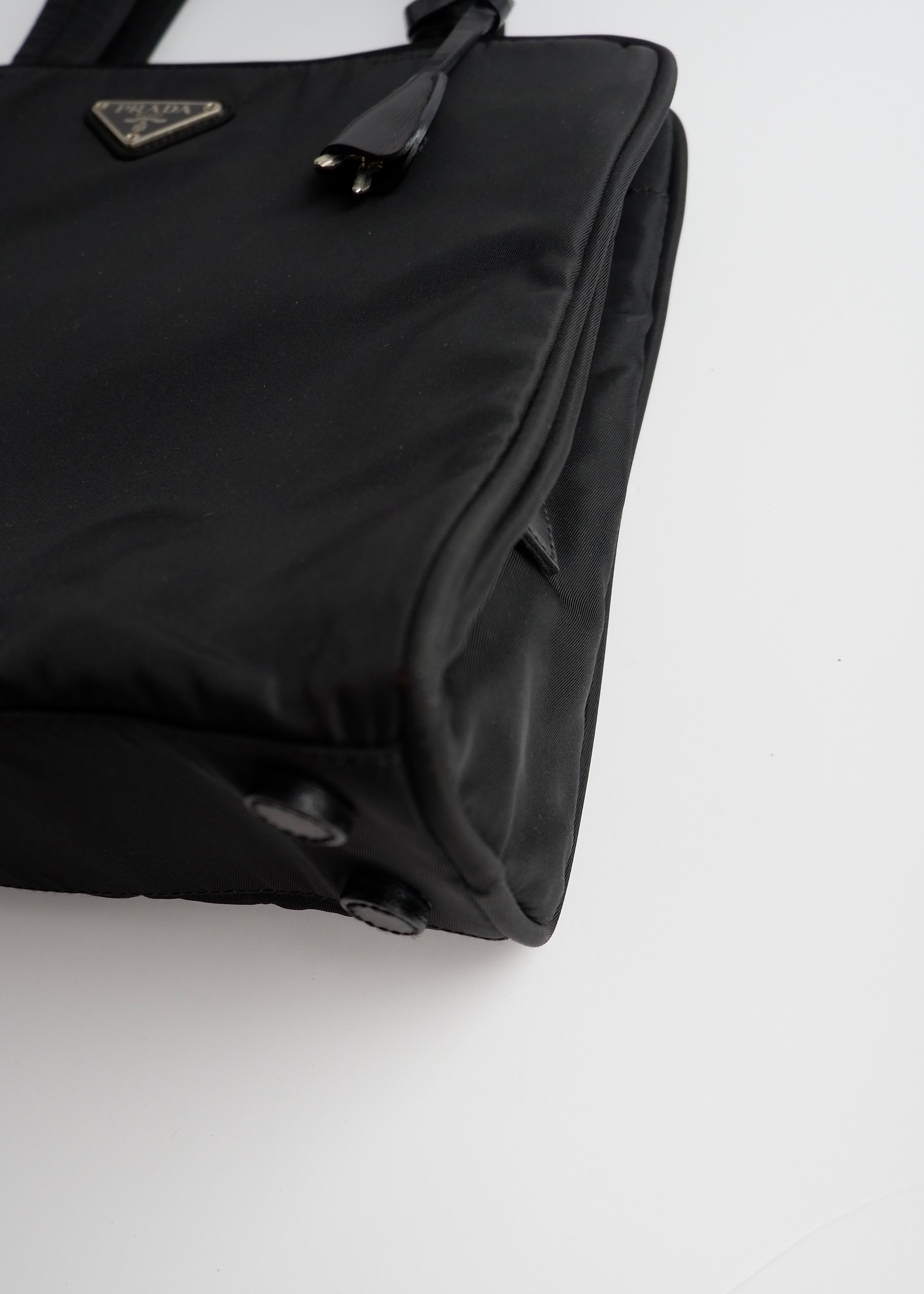 Authentic Preowned Prada Black Nylon Top Handle/ Tote Bag
