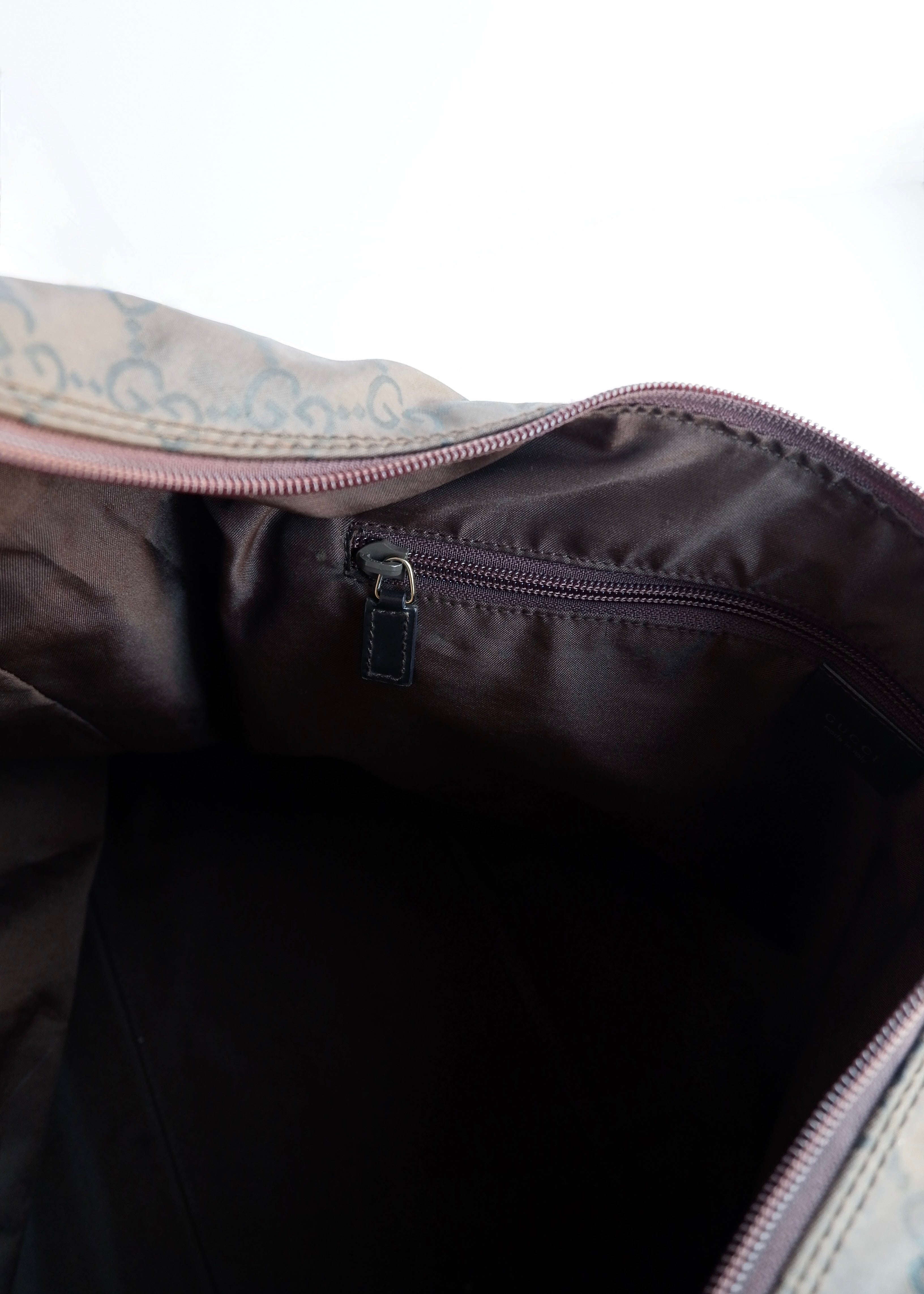 Authentic Preowned Gucci Brown GG Nylon Extra Large Hobo Bag