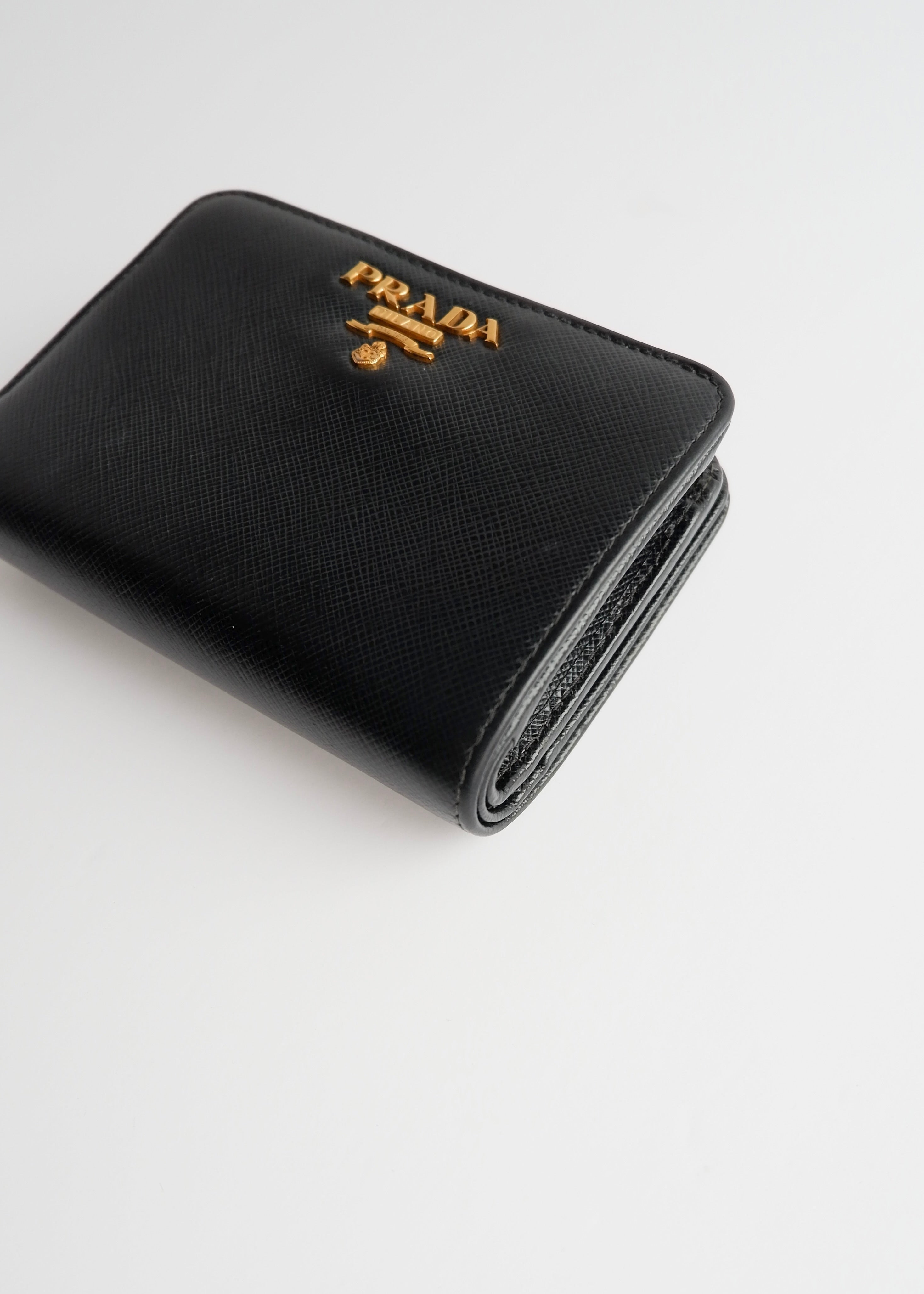 Authentic Preowned Prada Black Saffiano Leather Bi-Fold Wallet